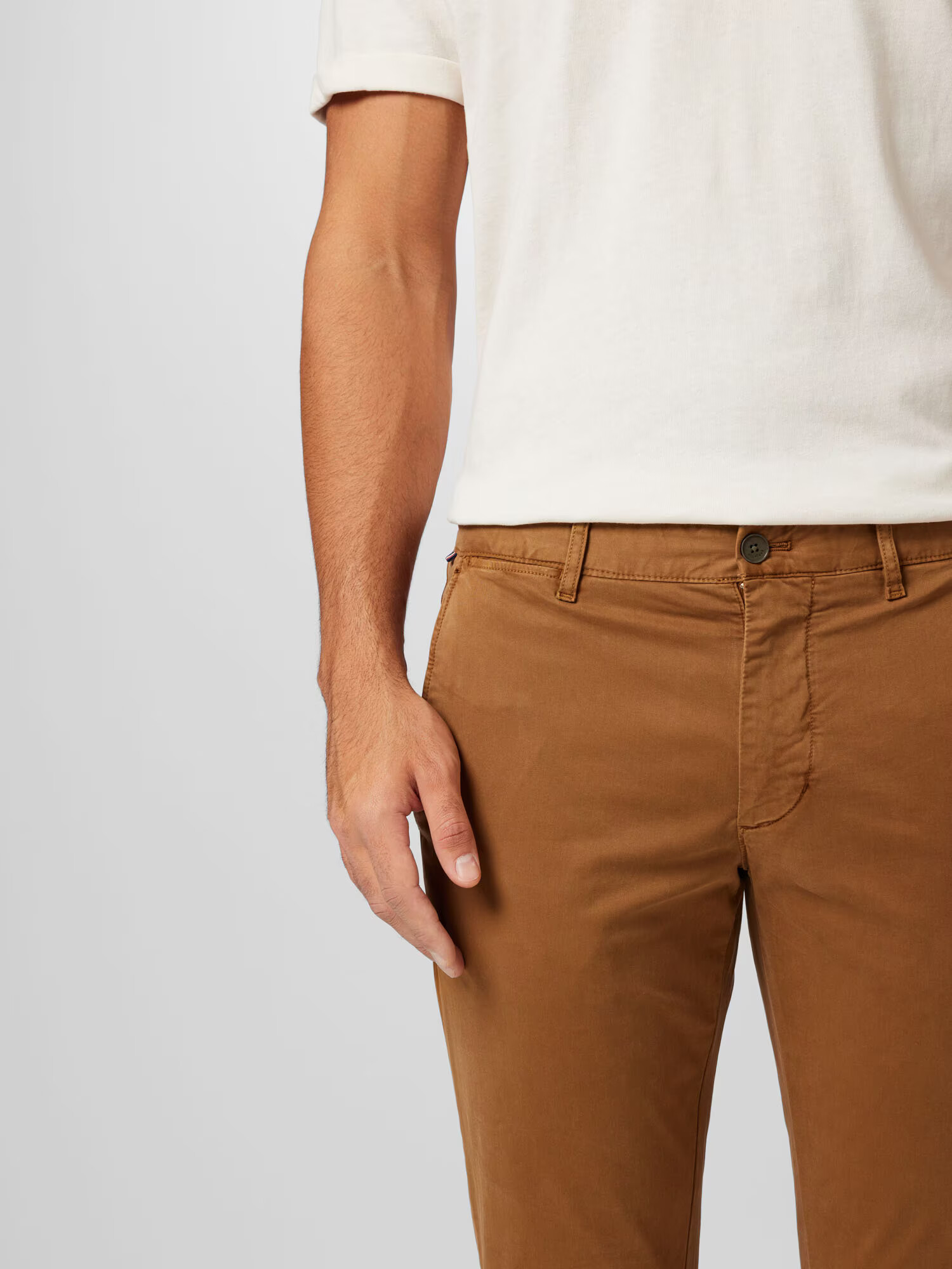 TOMMY HILFIGER Pantaloni eleganți maro caramel - Pled.ro