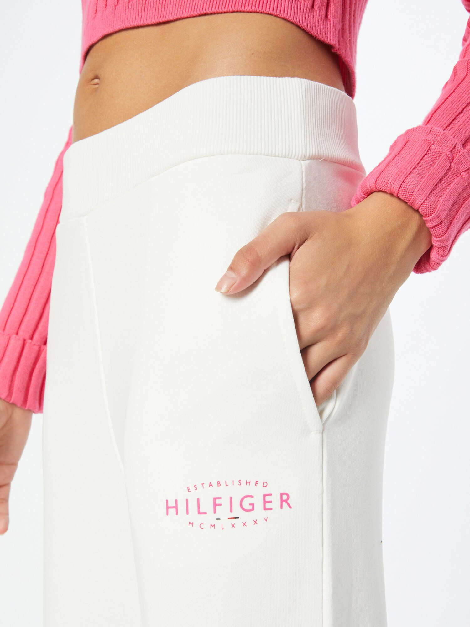 TOMMY HILFIGER Pantaloni fildeş / fucsia - Pled.ro