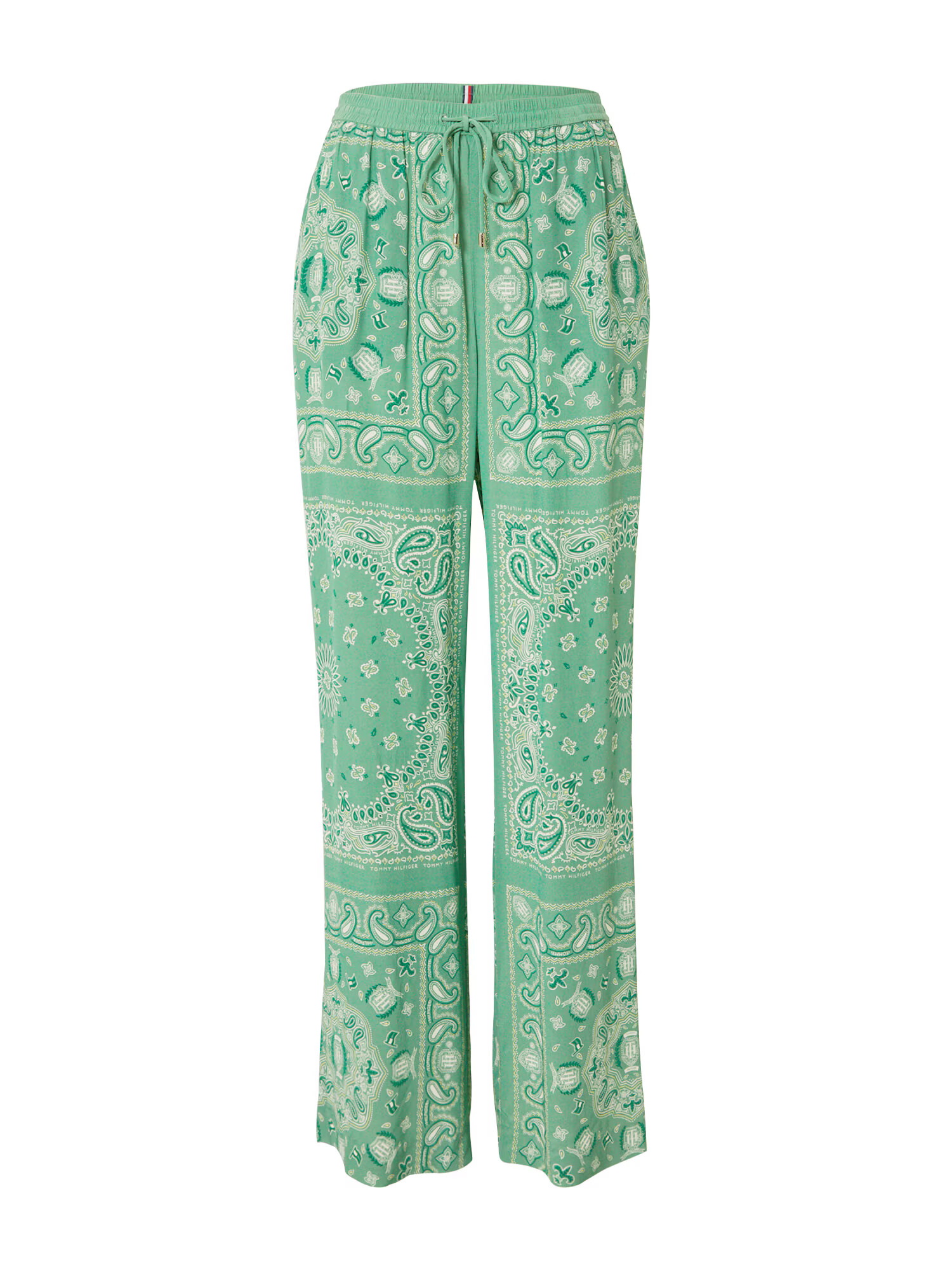 TOMMY HILFIGER Pantaloni verde / alb - Pled.ro