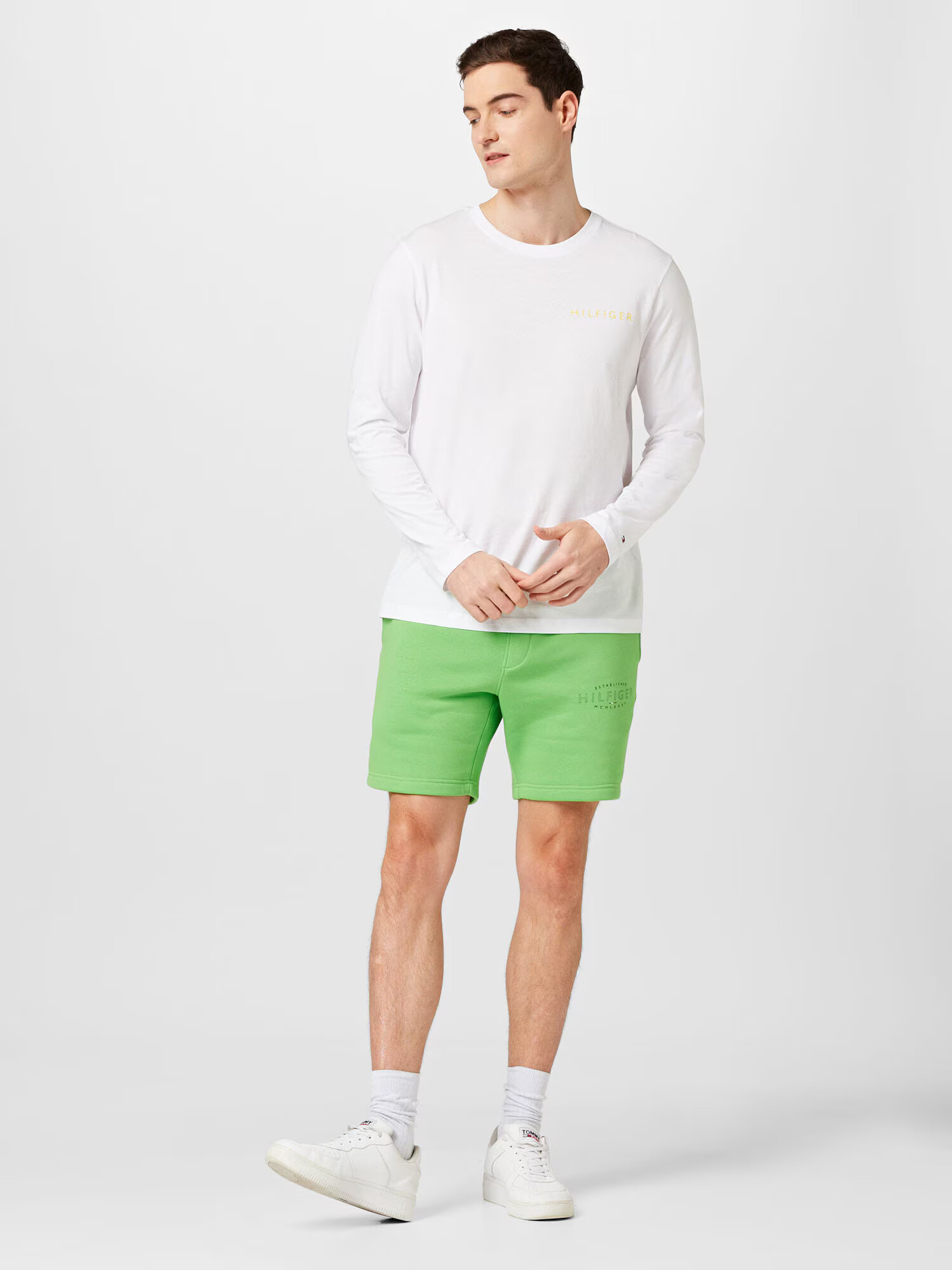 TOMMY HILFIGER Pantaloni verde kiwi / verde închis / roșu / alb - Pled.ro