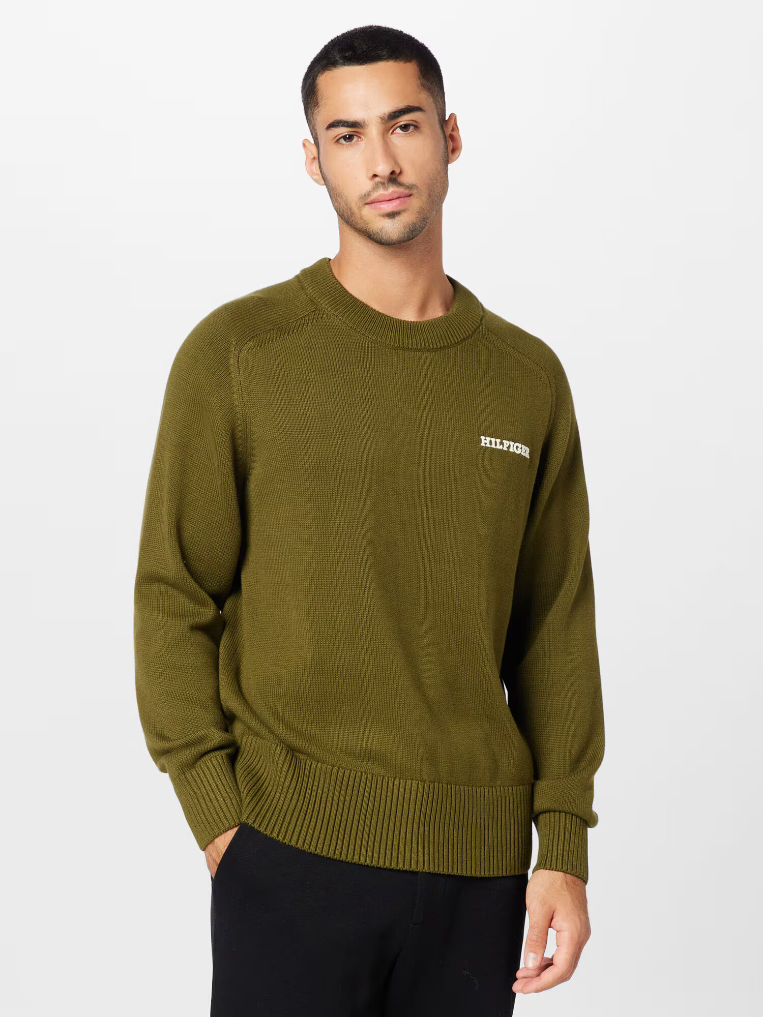 TOMMY HILFIGER Pullover bej / oliv - Pled.ro