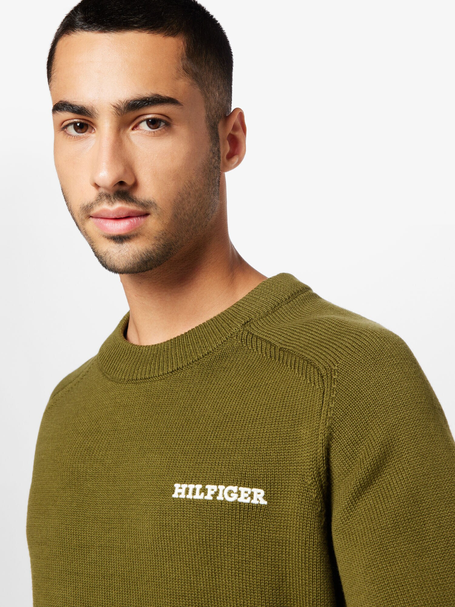 TOMMY HILFIGER Pullover bej / oliv - Pled.ro