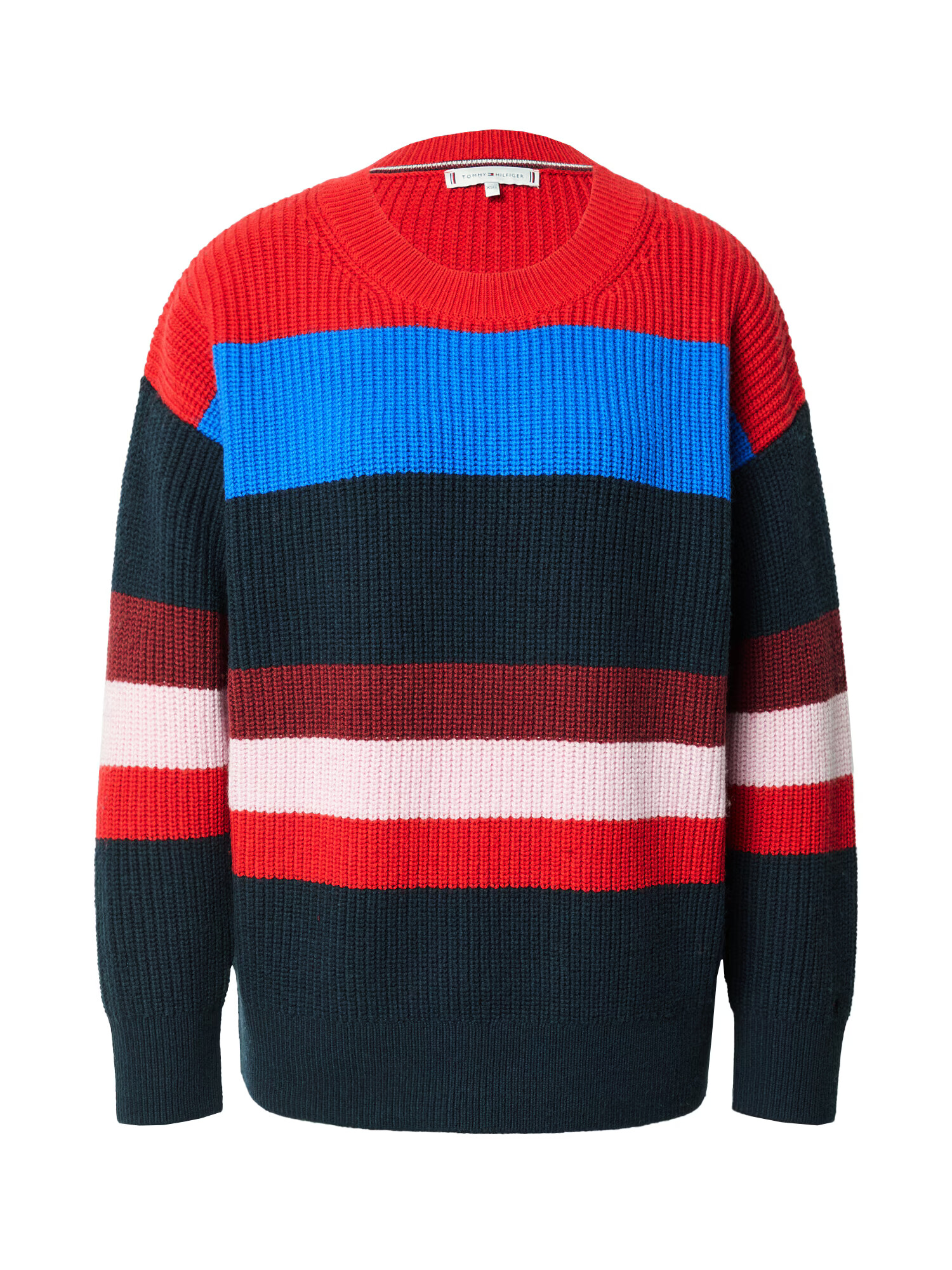 TOMMY HILFIGER Pulover albastru / albastru noapte / roz / roșu - Pled.ro