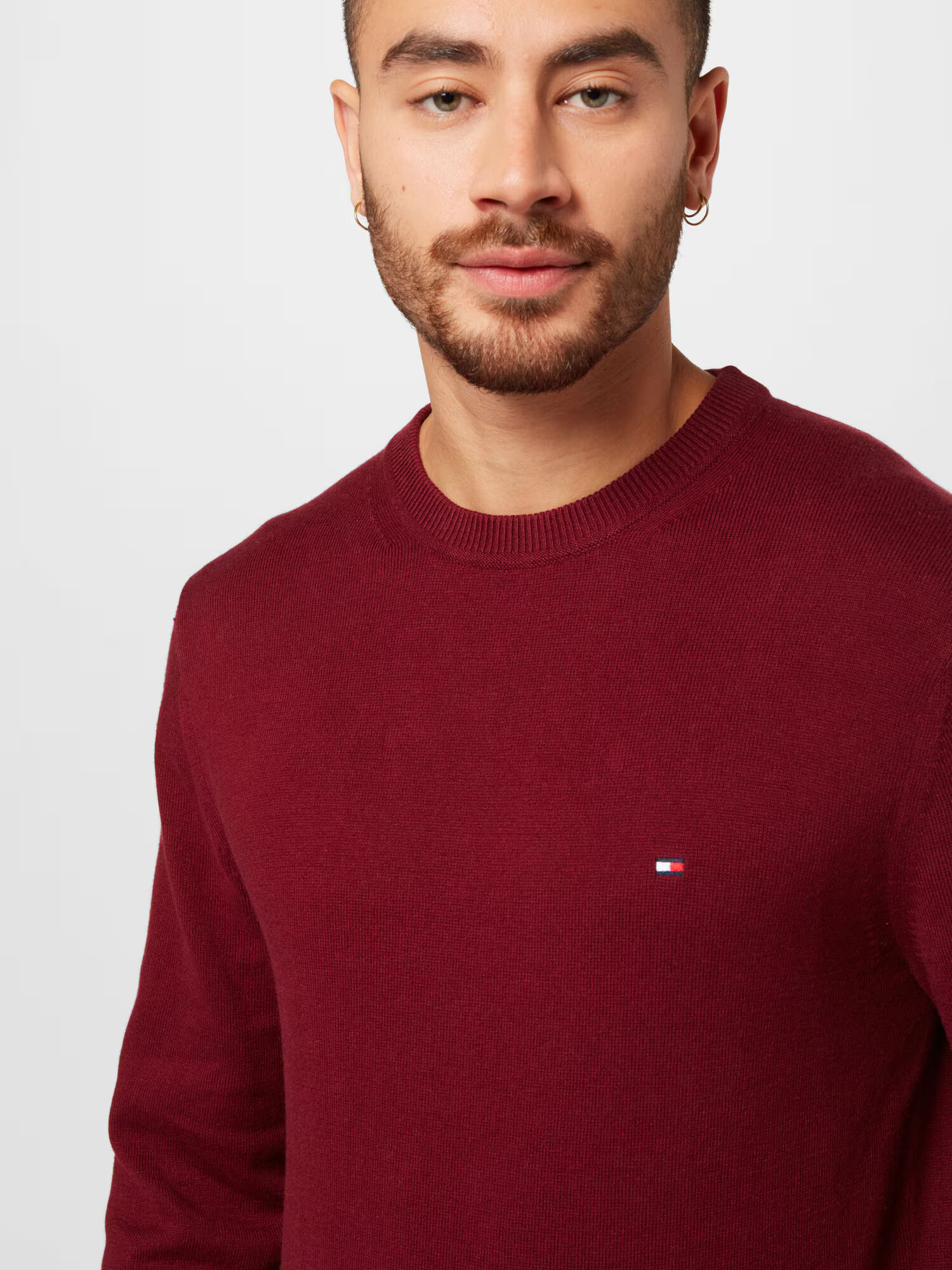 TOMMY HILFIGER Pulover albastru închis / roșu burgundy / roșu intens / alb - Pled.ro