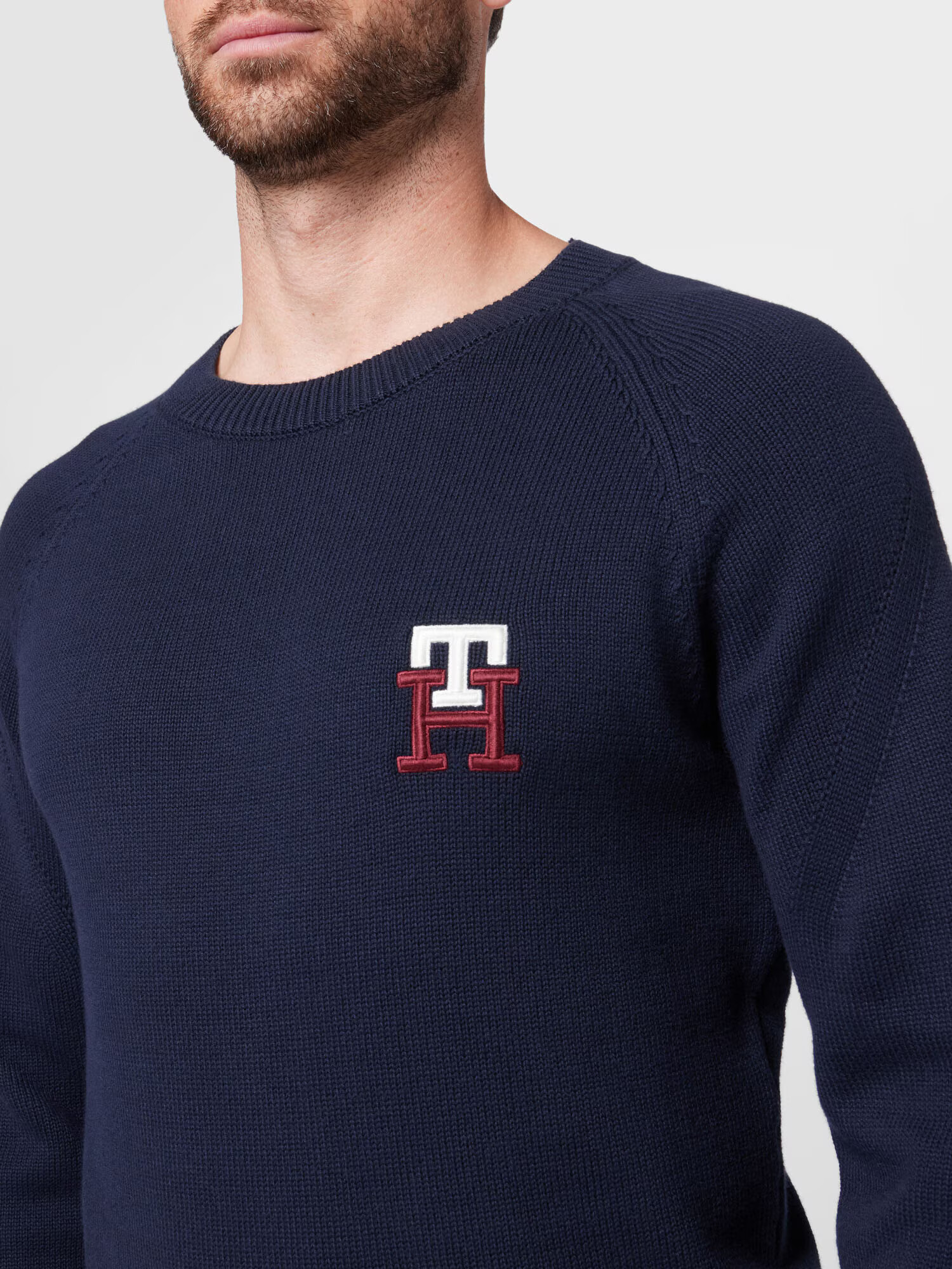 TOMMY HILFIGER Pulover albastru marin / roșu / alb - Pled.ro