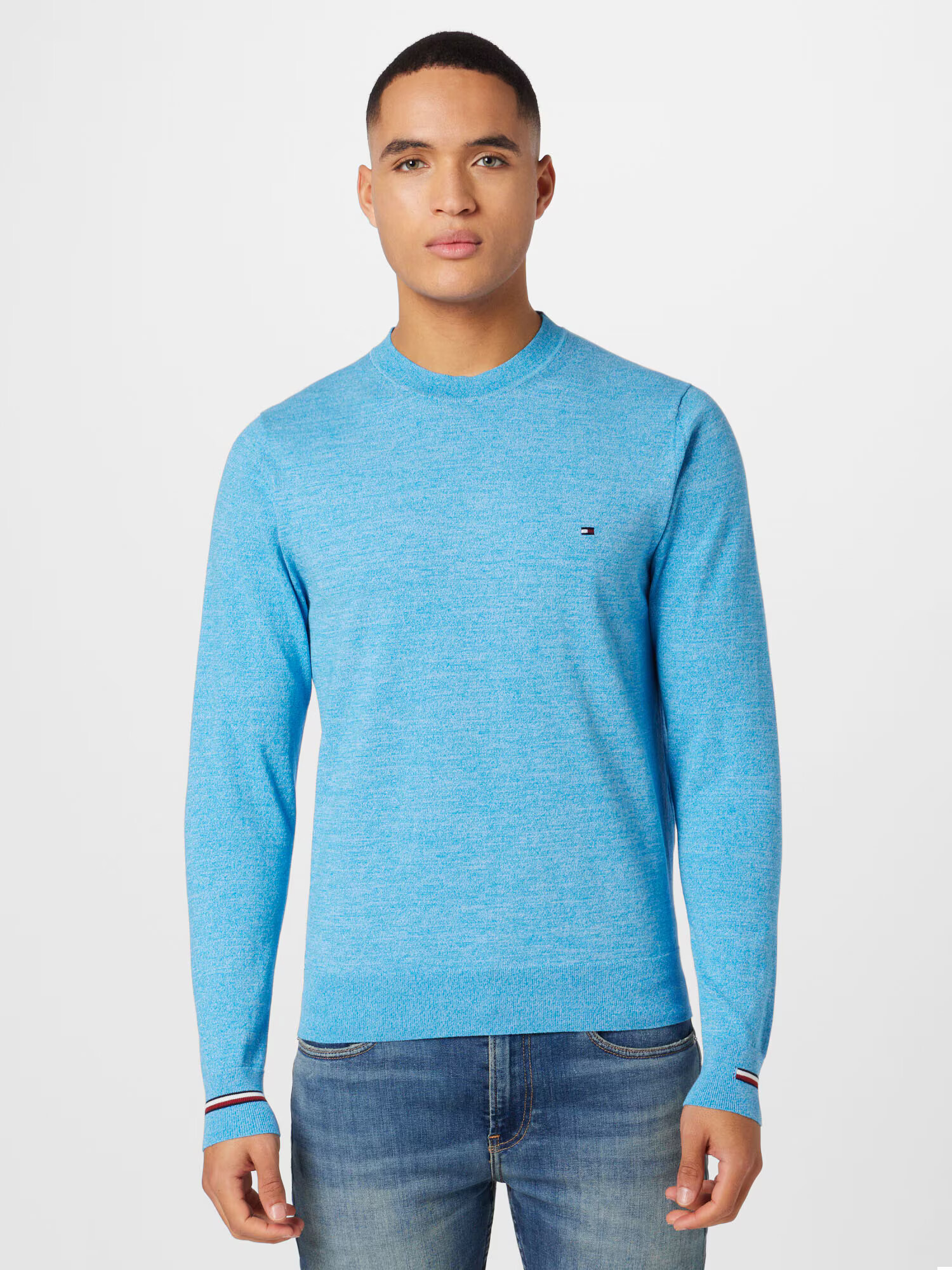 TOMMY HILFIGER Pulover bleumarin / albastru aqua / roșu / alb - Pled.ro