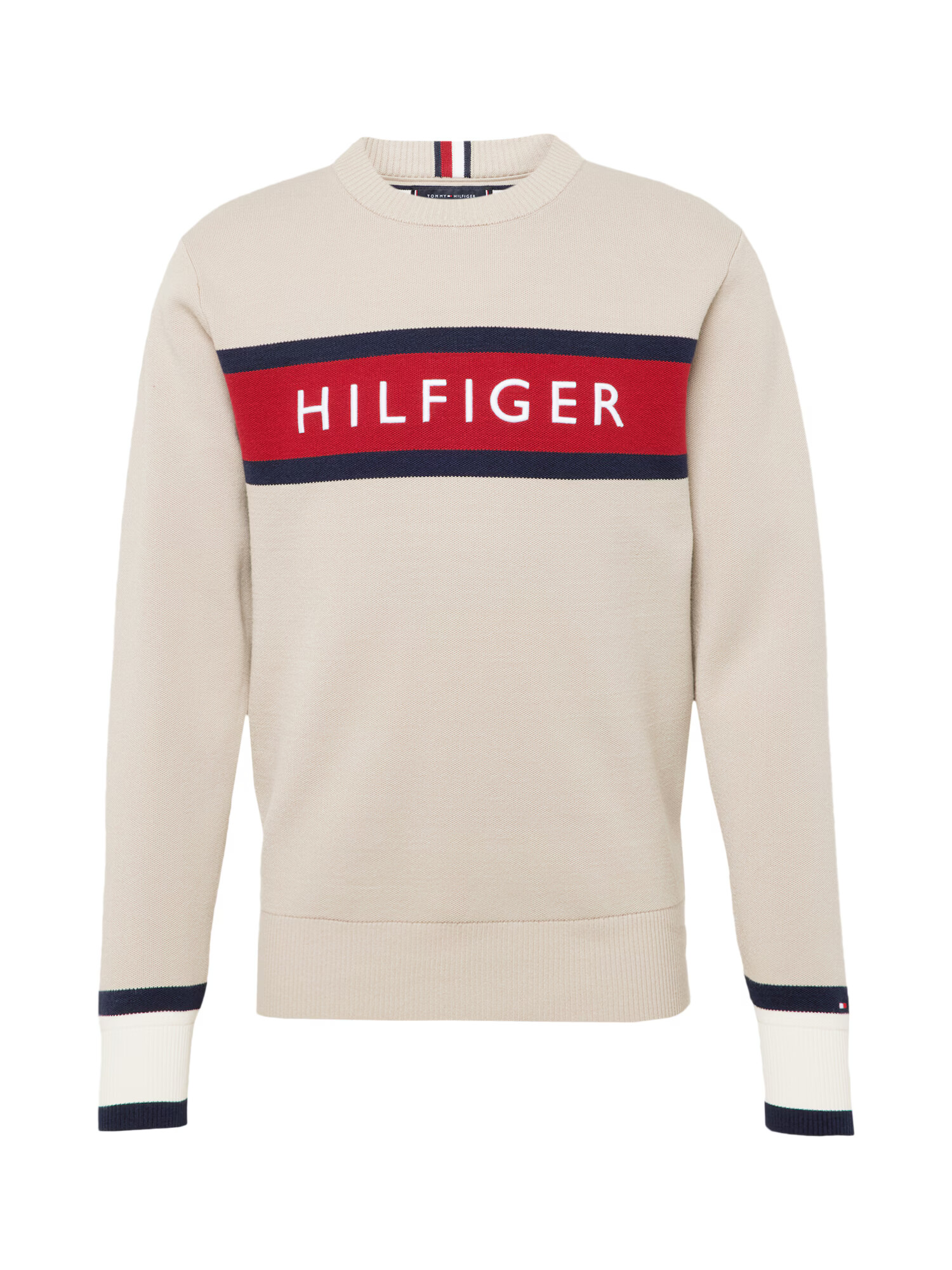 TOMMY HILFIGER Pulover bleumarin / gri / roșu - Pled.ro