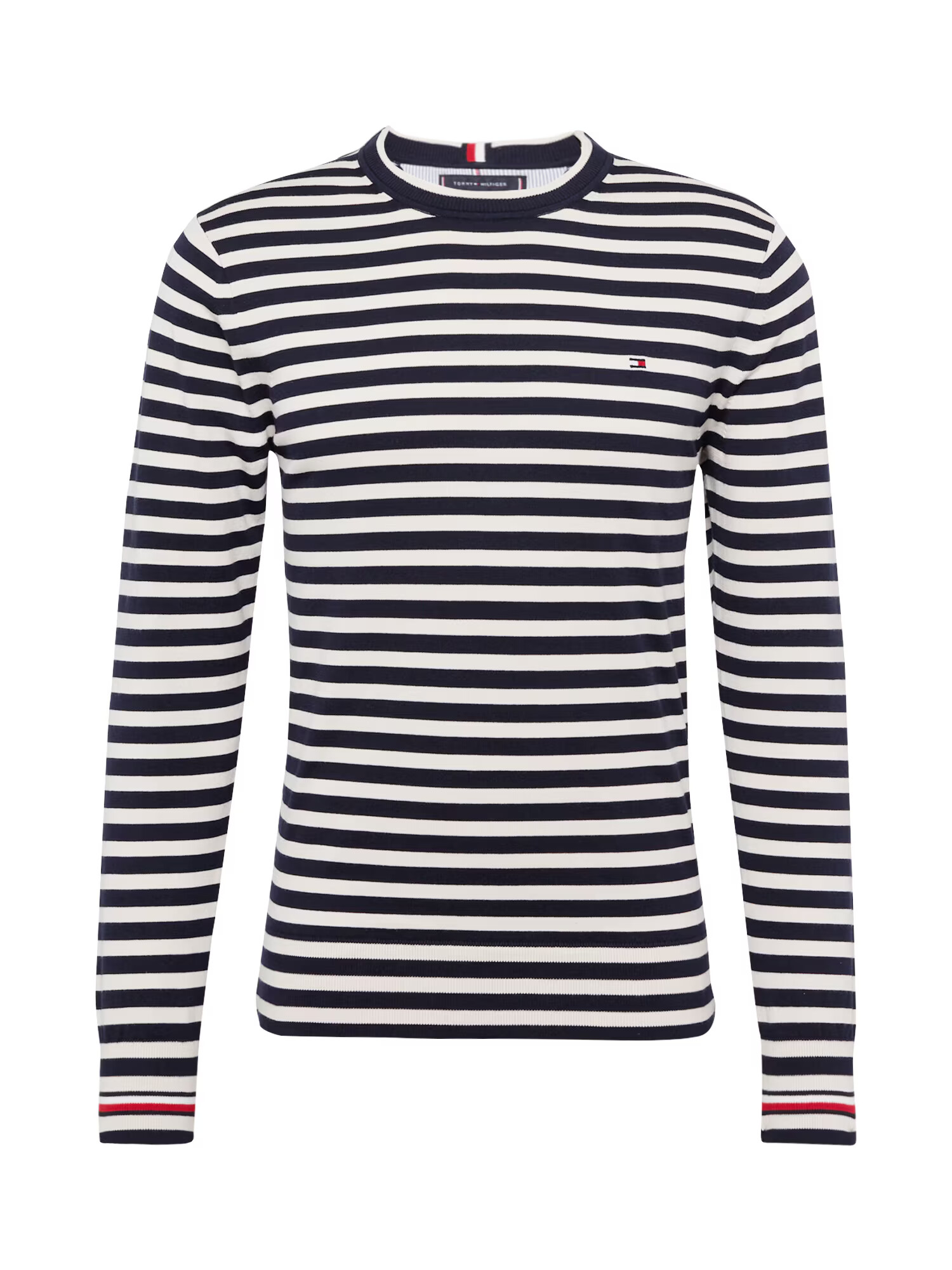 TOMMY HILFIGER Pulover bleumarin / roși aprins / alb - Pled.ro