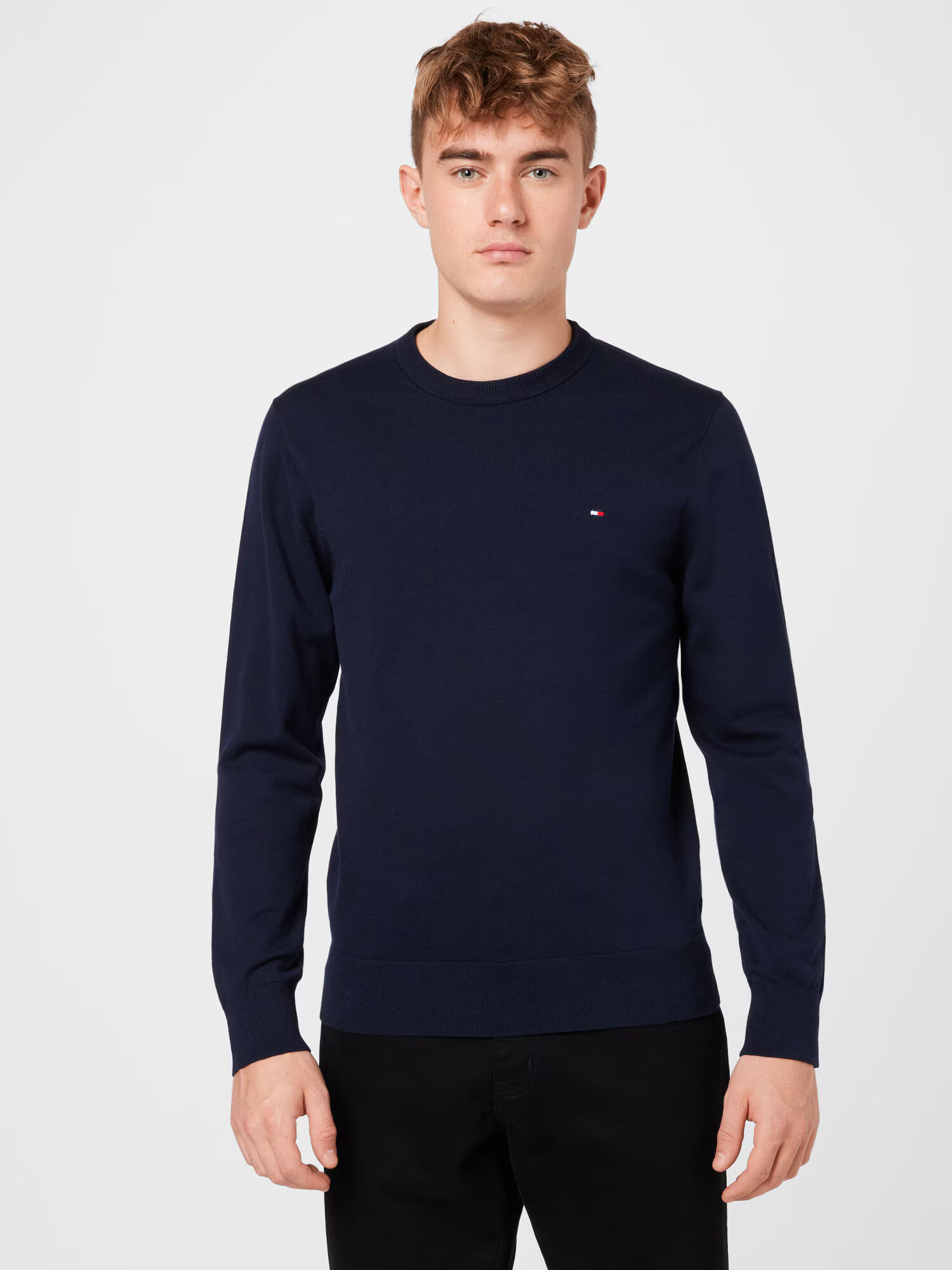 TOMMY HILFIGER Pulover bleumarin / roșu / alb - Pled.ro