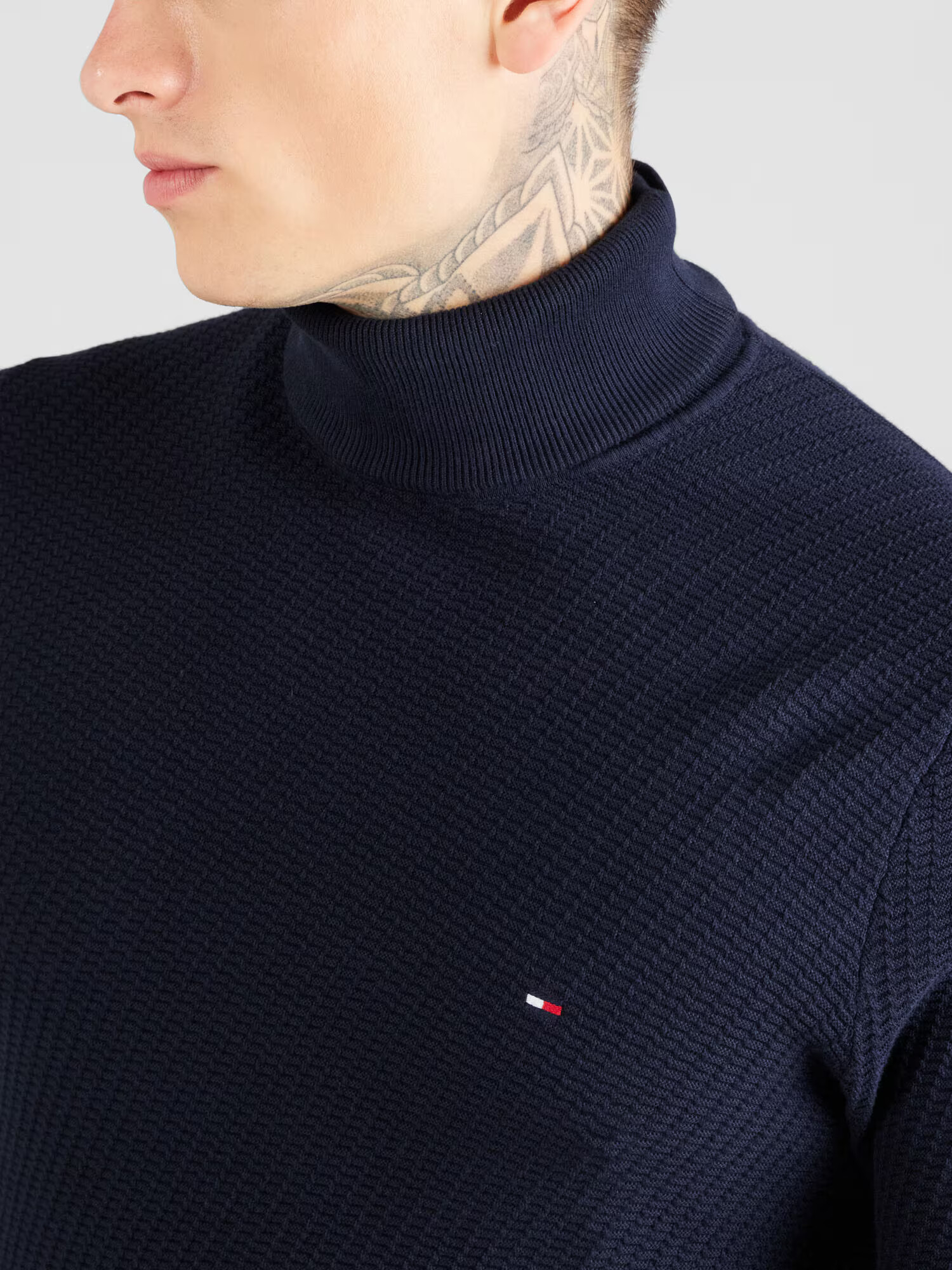 TOMMY HILFIGER Pulover bleumarin / roșu / alb - Pled.ro