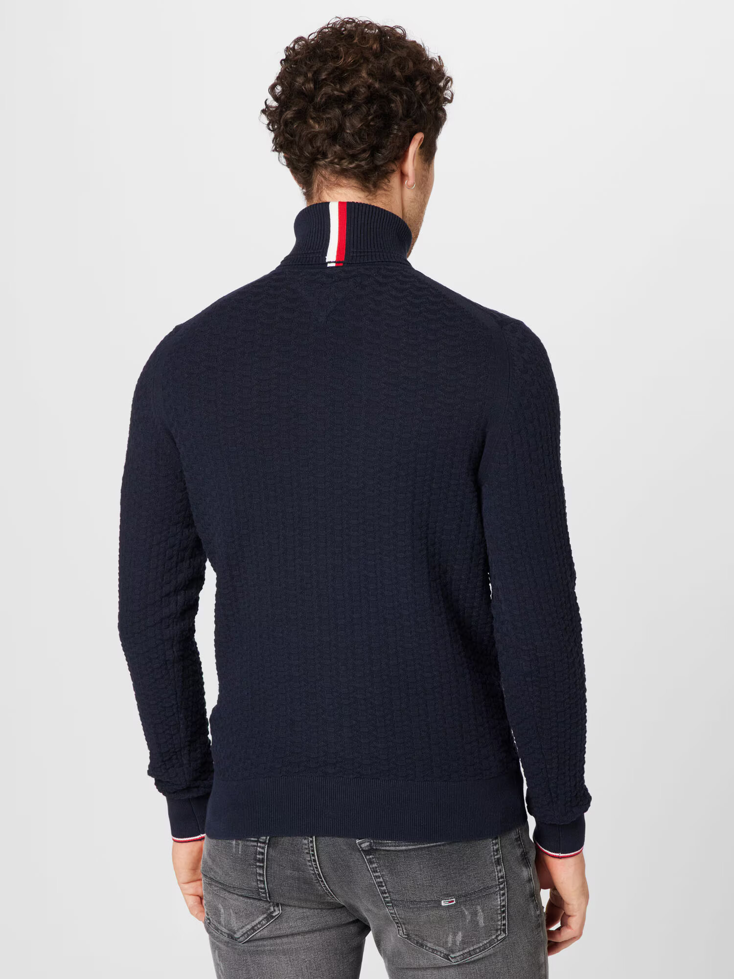 TOMMY HILFIGER Pulover bleumarin / roșu / alb - Pled.ro