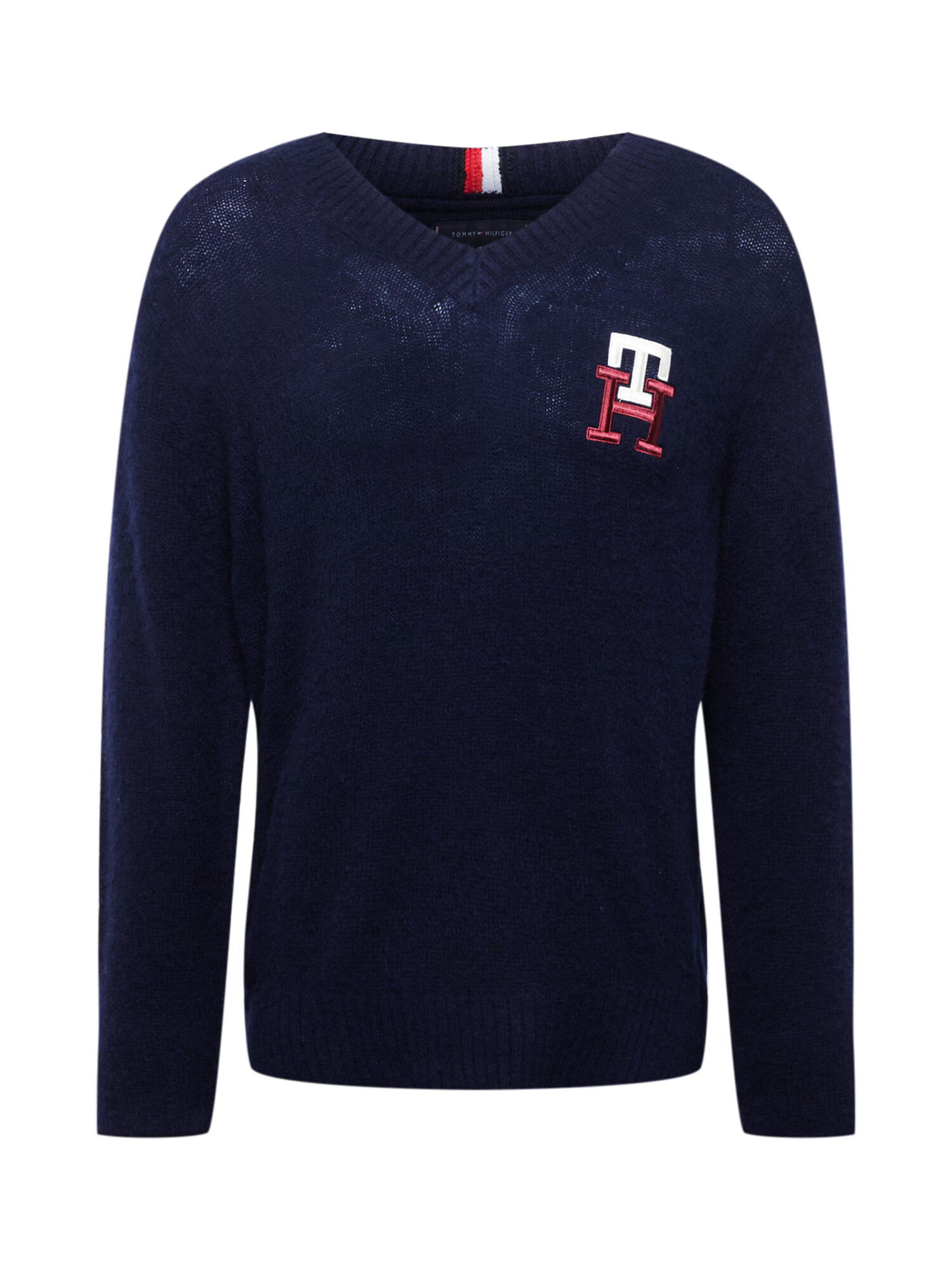 TOMMY HILFIGER Pulover bleumarin / roșu / alb - Pled.ro