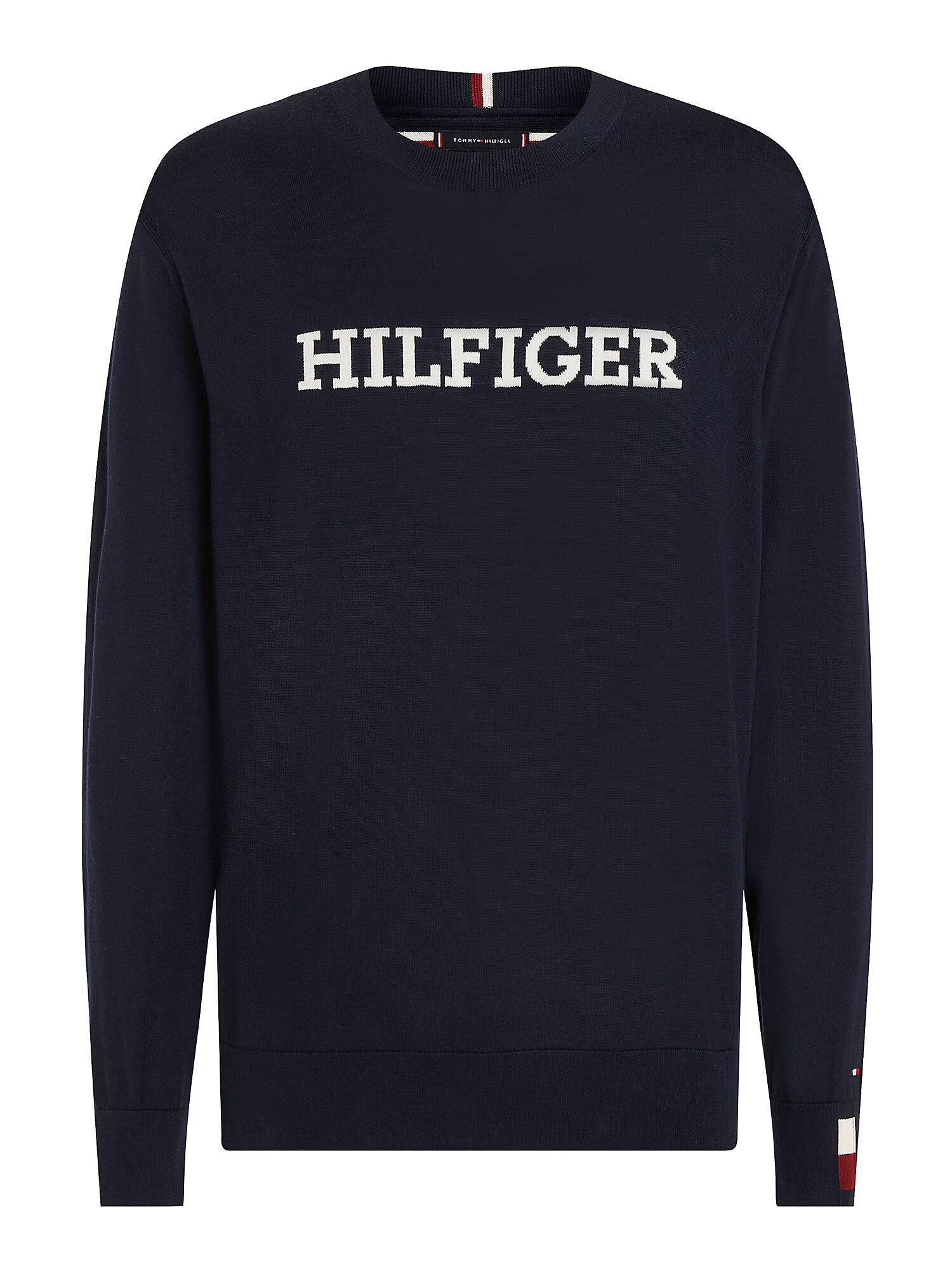 TOMMY HILFIGER Pulover bleumarin / roşu închis / alb - Pled.ro