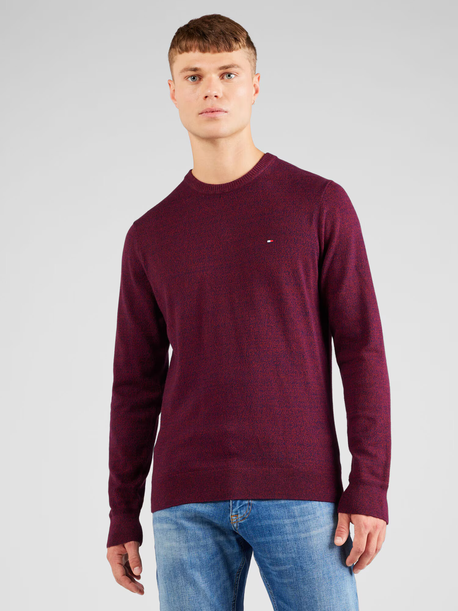 TOMMY HILFIGER Pulover bleumarin / roșu / roșu burgundy / alb - Pled.ro