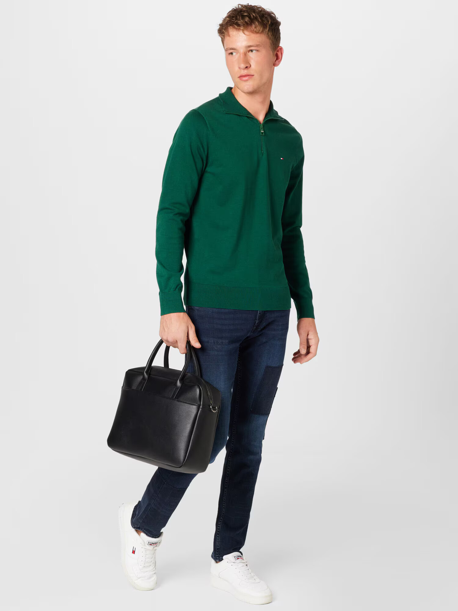 TOMMY HILFIGER Pulover bleumarin / verde / roșu / alb - Pled.ro