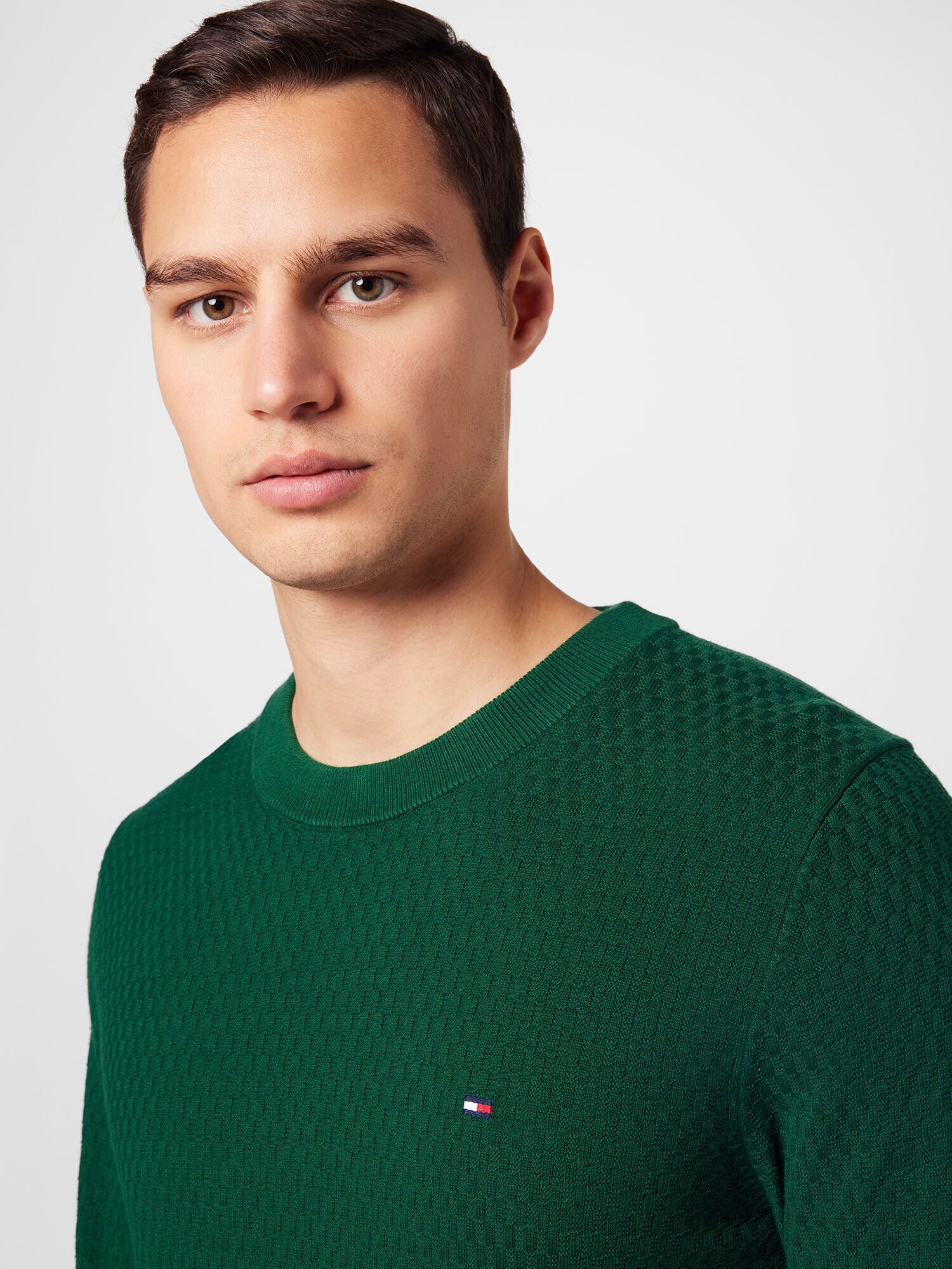 TOMMY HILFIGER Pulover bleumarin / verde smarald / roșu / alb - Pled.ro