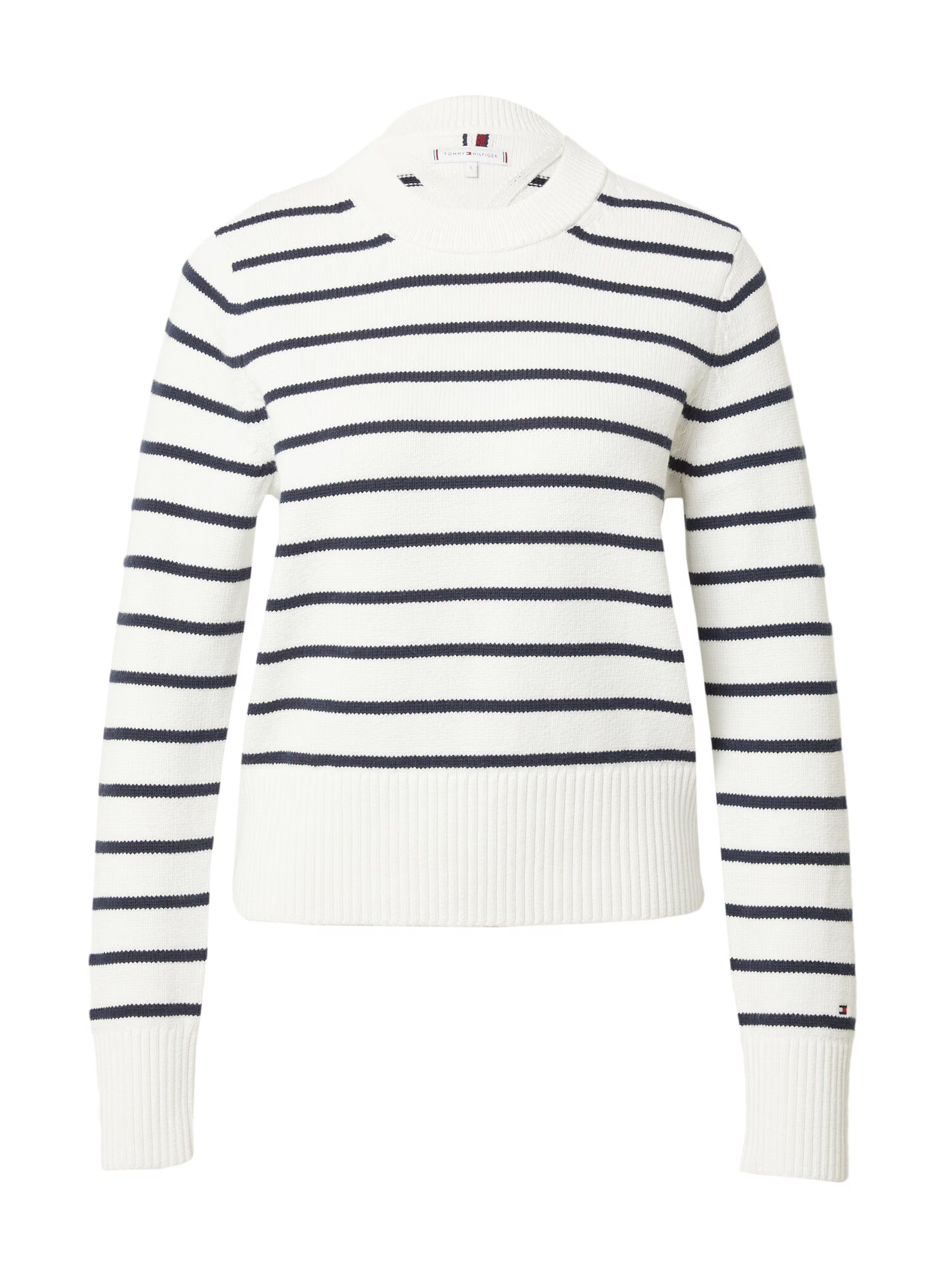 TOMMY HILFIGER Pulover 'Breton' albastru marin / alb - Pled.ro