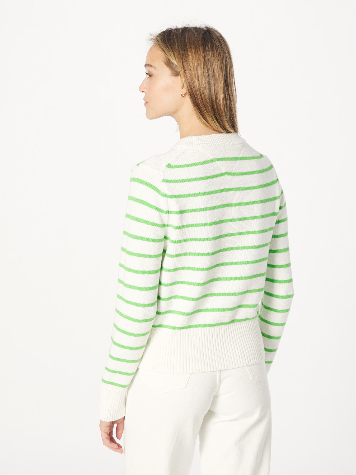 TOMMY HILFIGER Pulover 'Breton' verde măr / alb - Pled.ro