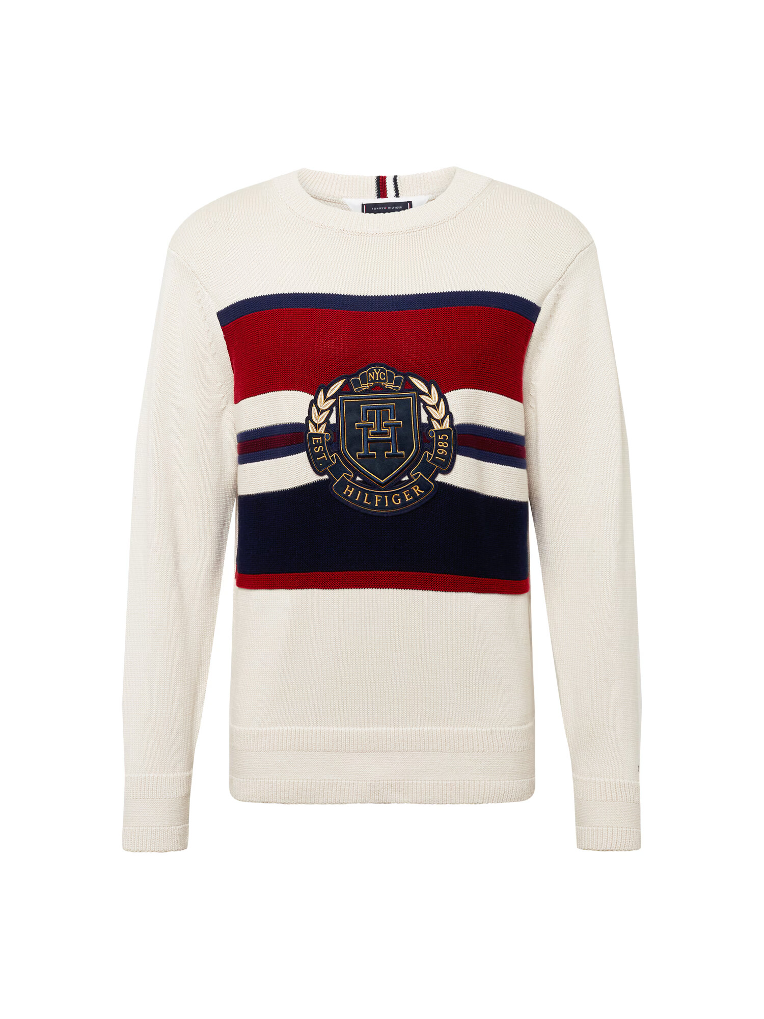 TOMMY HILFIGER Pulover crem / albastru noapte / galben / roșu vin - Pled.ro