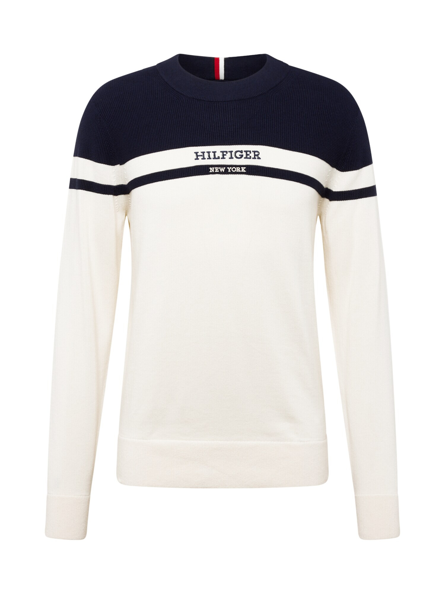 TOMMY HILFIGER Pulover ecru / negru - Pled.ro