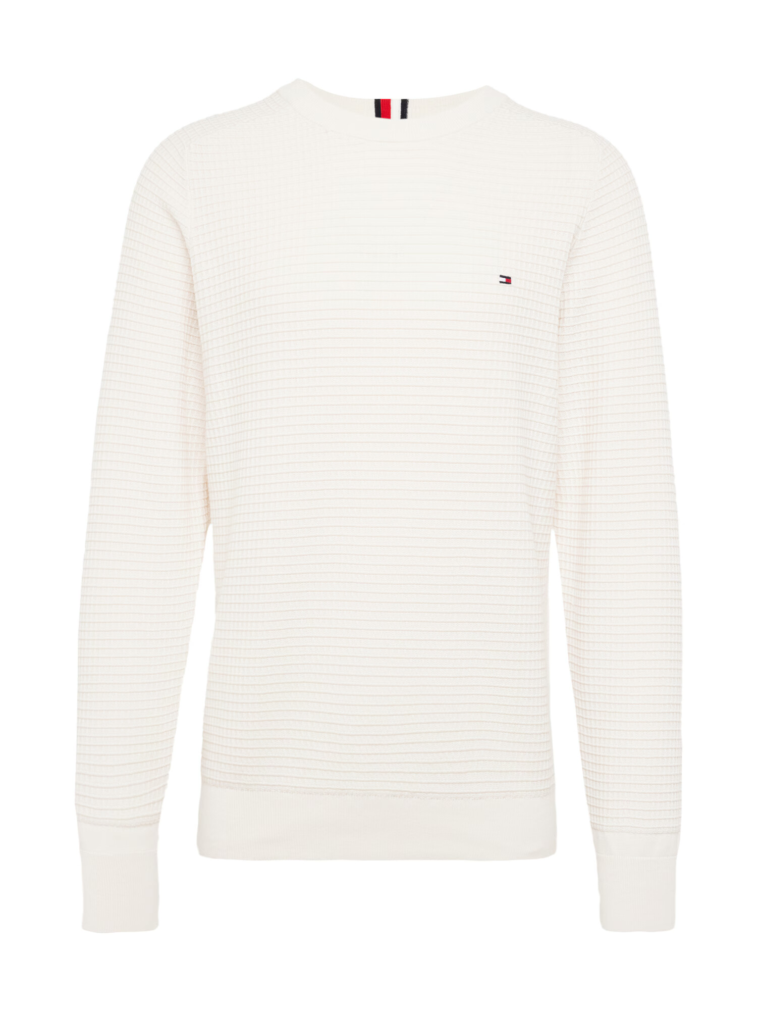 TOMMY HILFIGER Pulover 'SPRING GRID' ecru / bleumarin / roșu / alb - Pled.ro