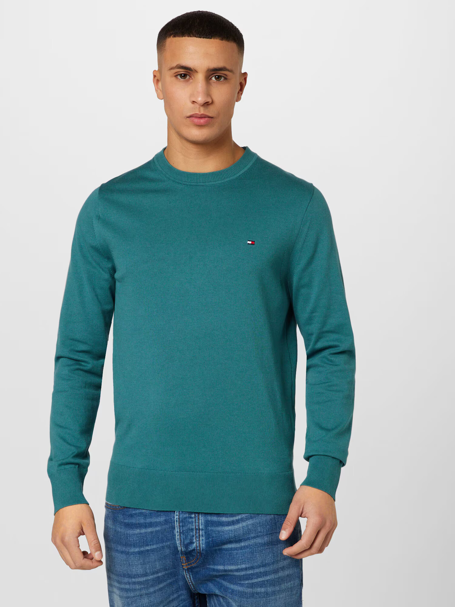 TOMMY HILFIGER Pulover verde jad - Pled.ro