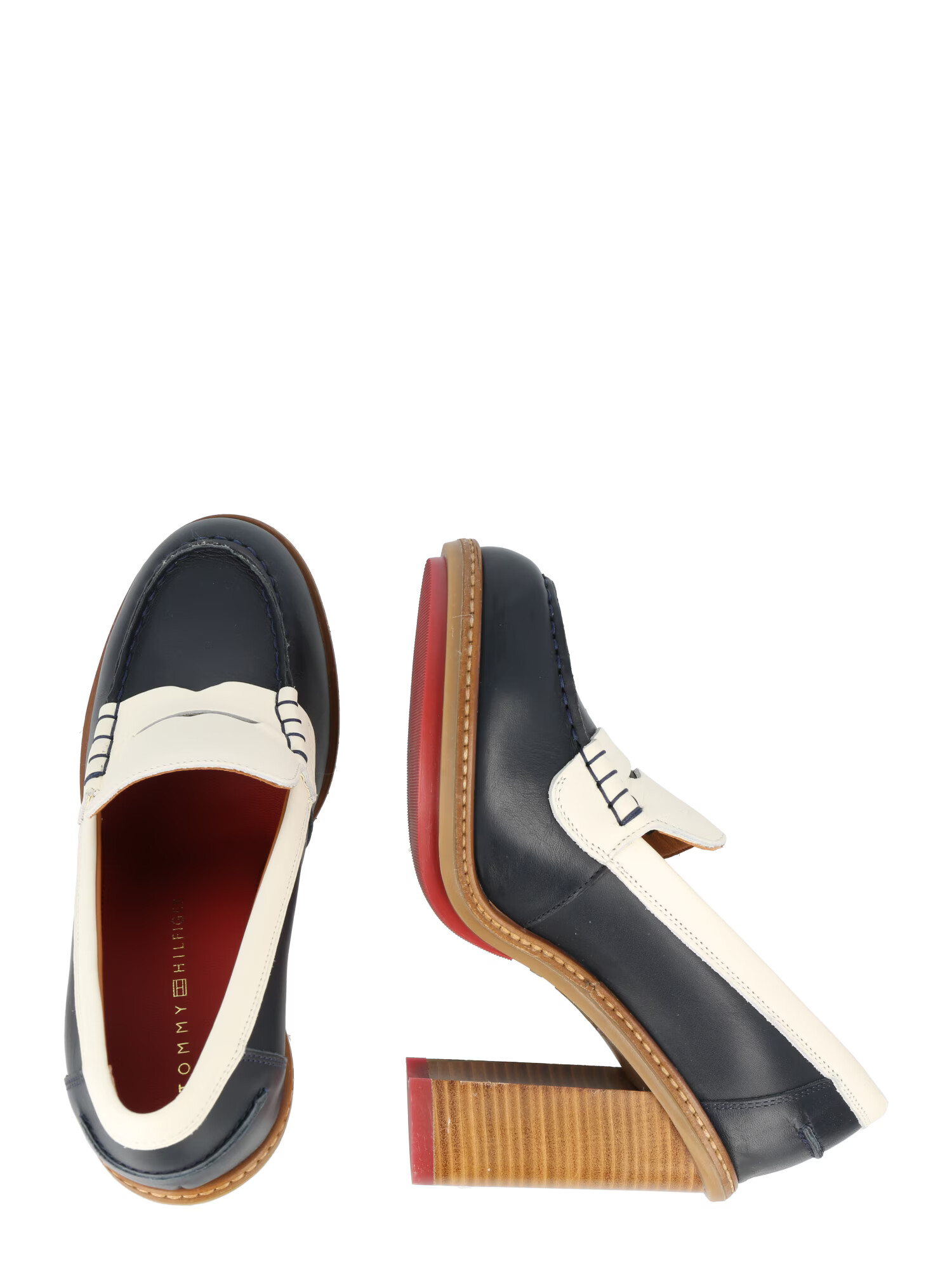 TOMMY HILFIGER Pumps crem / albastru închis - Pled.ro