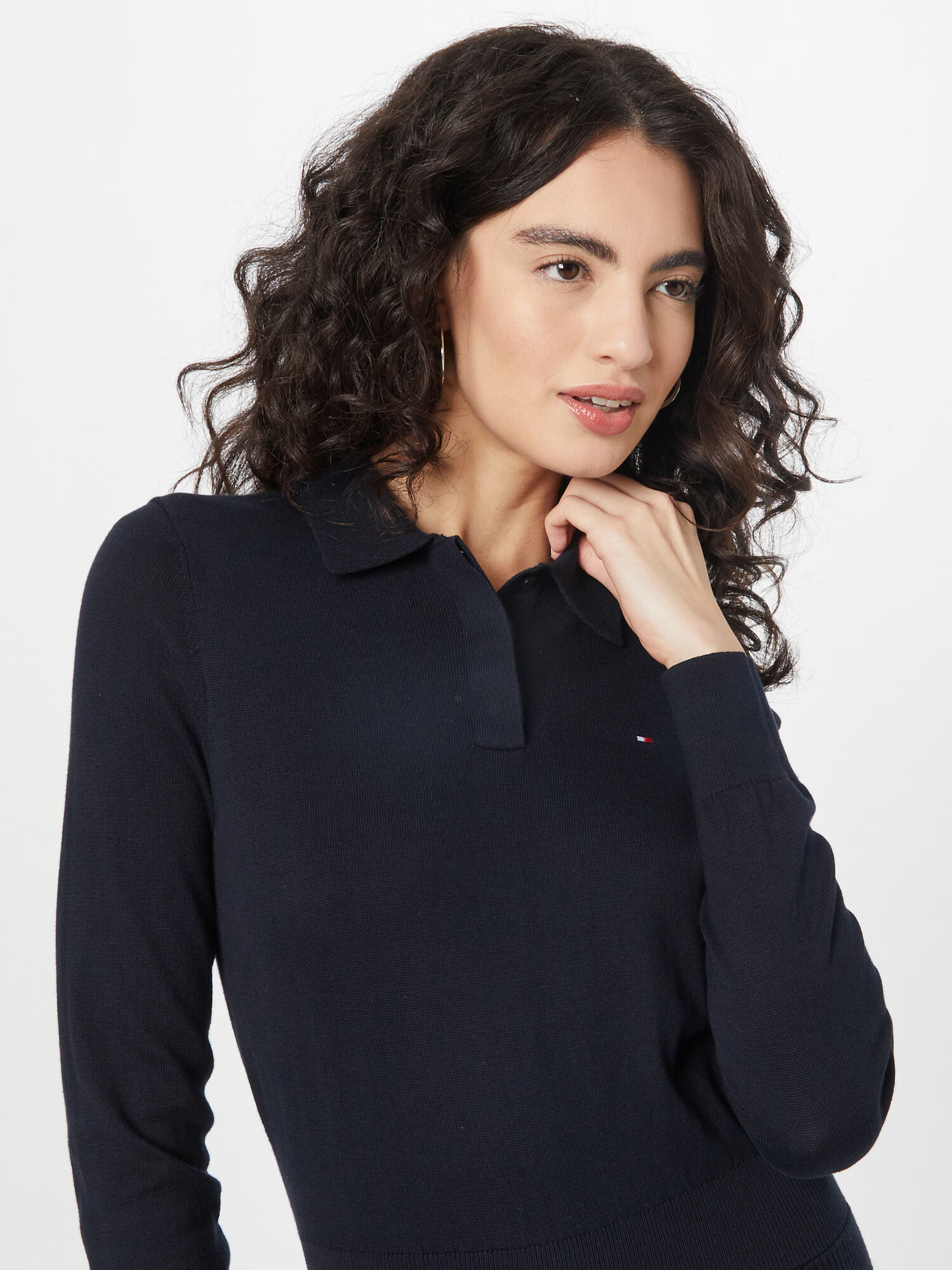 TOMMY HILFIGER Rochie tricotat bleumarin / roșu intens / alb - Pled.ro