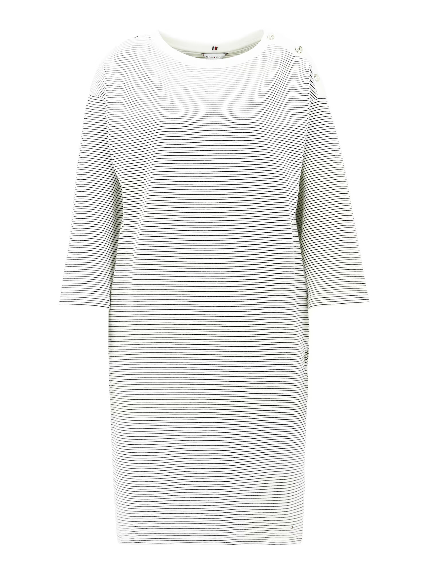 TOMMY HILFIGER Rochie gri / alb - Pled.ro