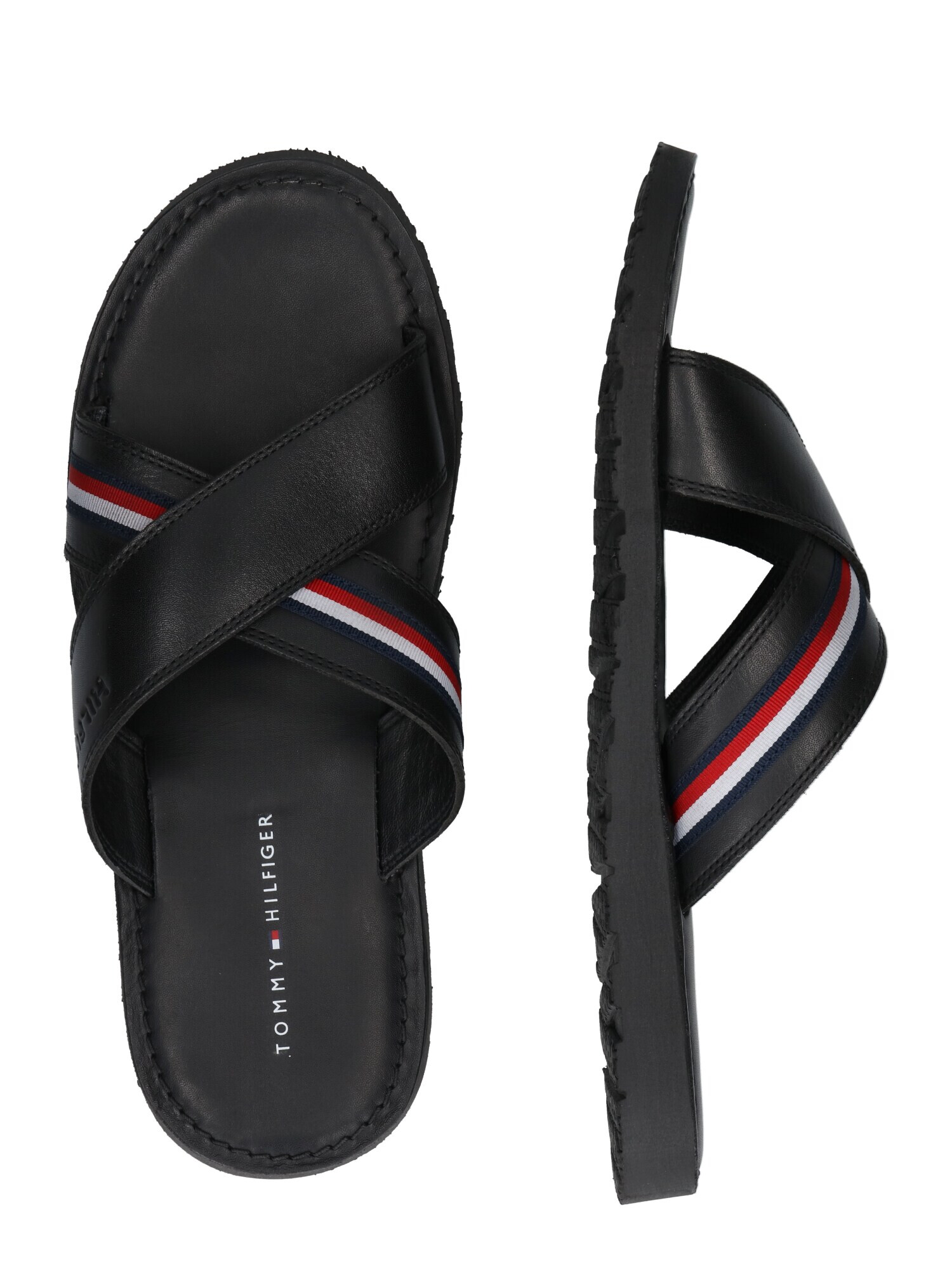 TOMMY HILFIGER Saboți bleumarin / roșu / negru / alb - Pled.ro