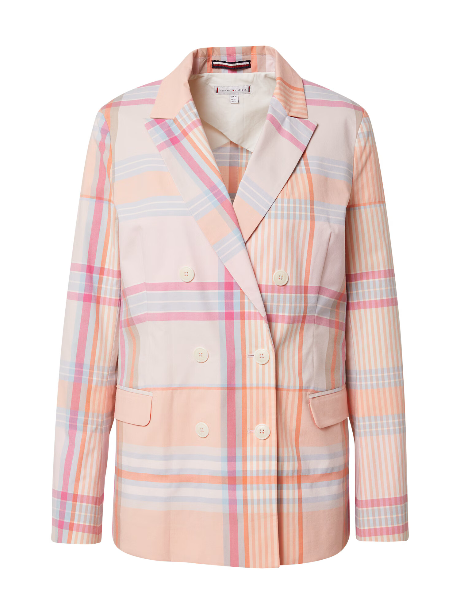 TOMMY HILFIGER Sacou 'Madras' albastru deschis / portocaliu piersică / roz / roz pastel - Pled.ro