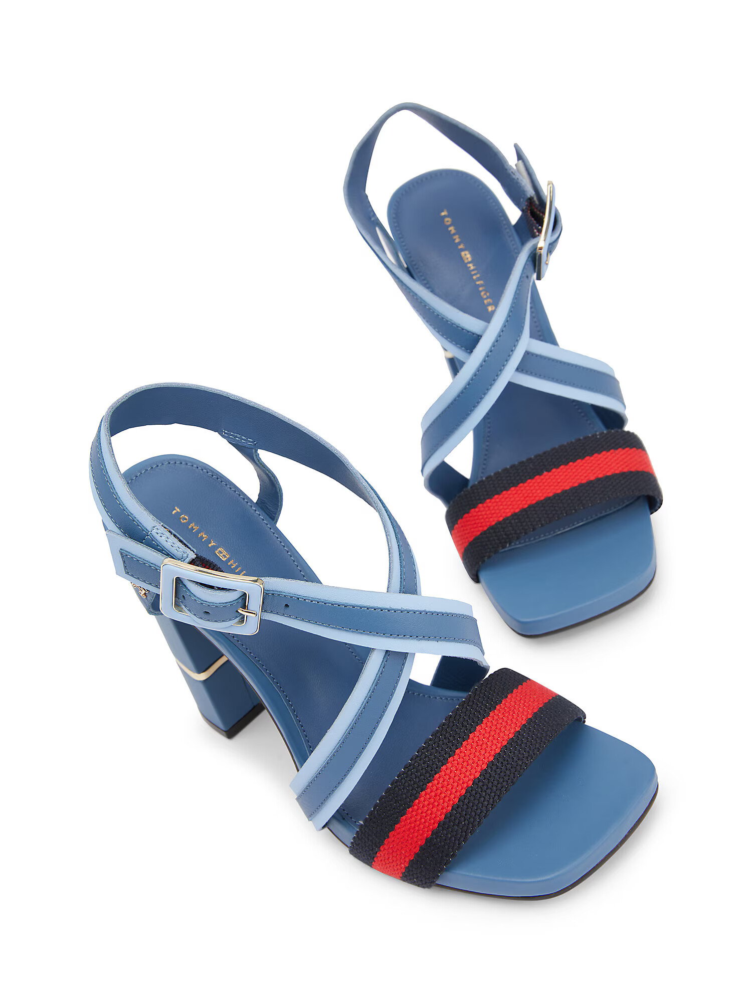 TOMMY HILFIGER Sandale albastru / albastru noapte / albastru deschis / roșu - Pled.ro