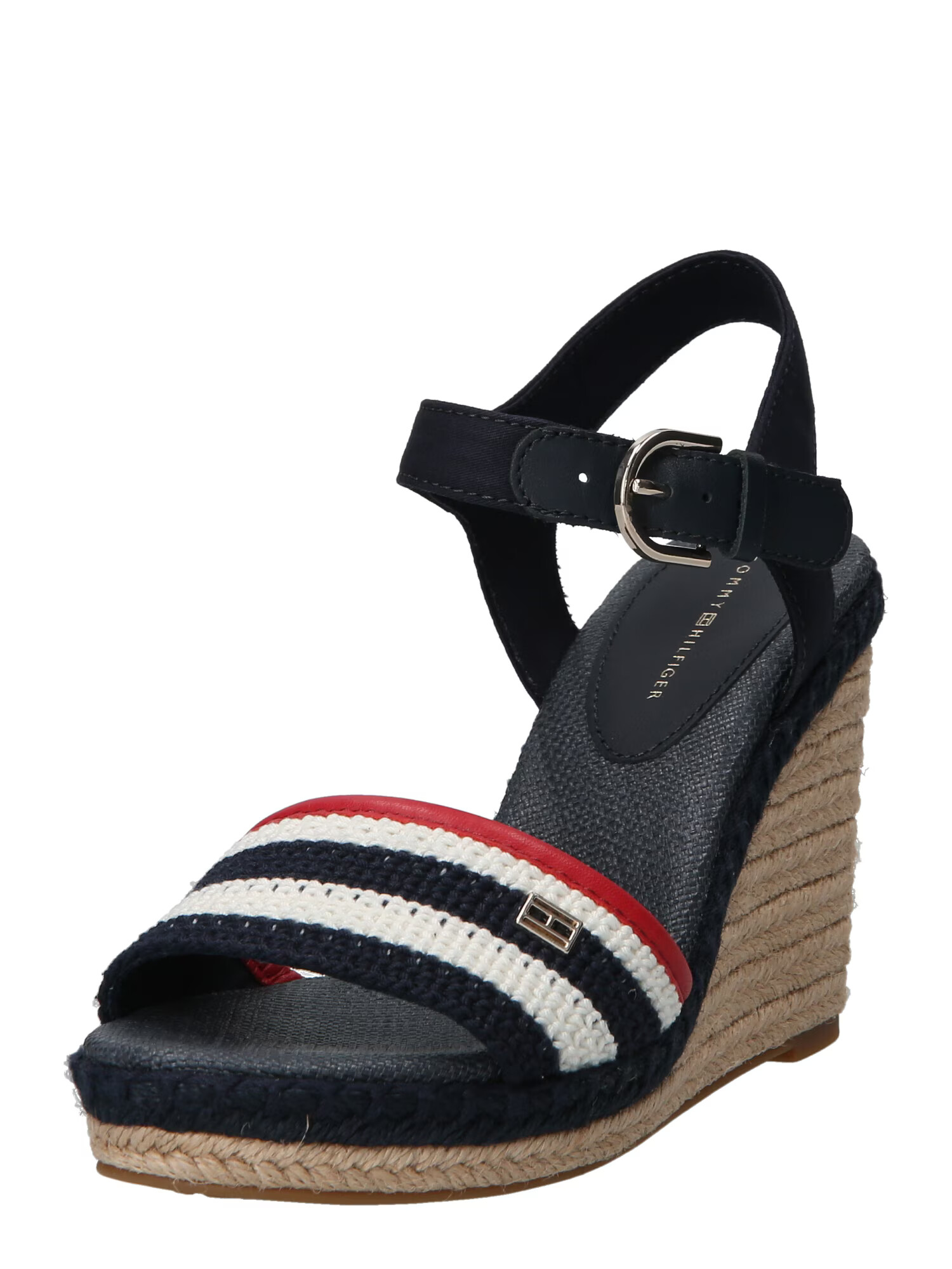 TOMMY HILFIGER Sandale bleumarin / roșu intens / alb - Pled.ro