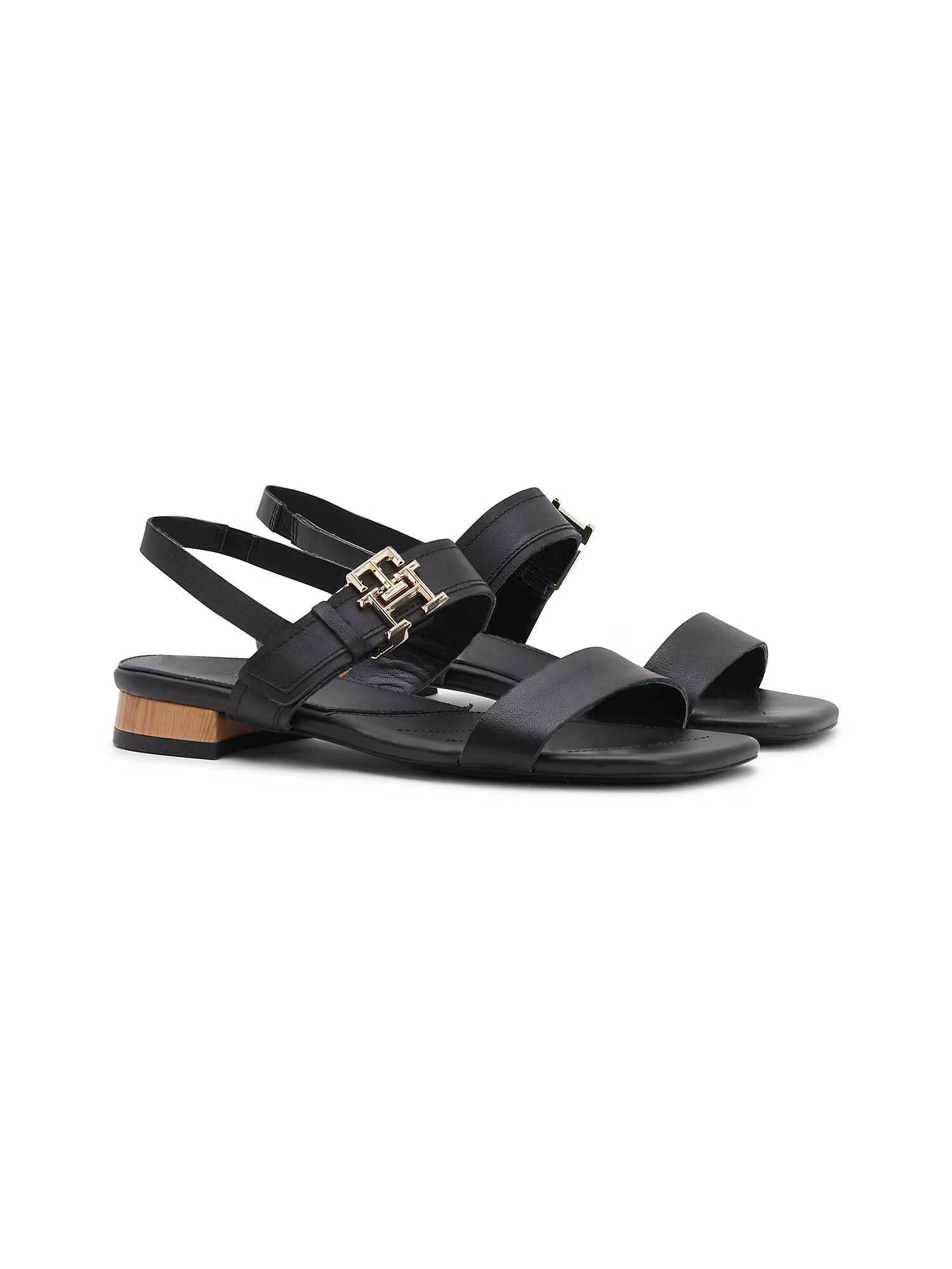 TOMMY HILFIGER Sandale cu baretă auriu / negru - Pled.ro