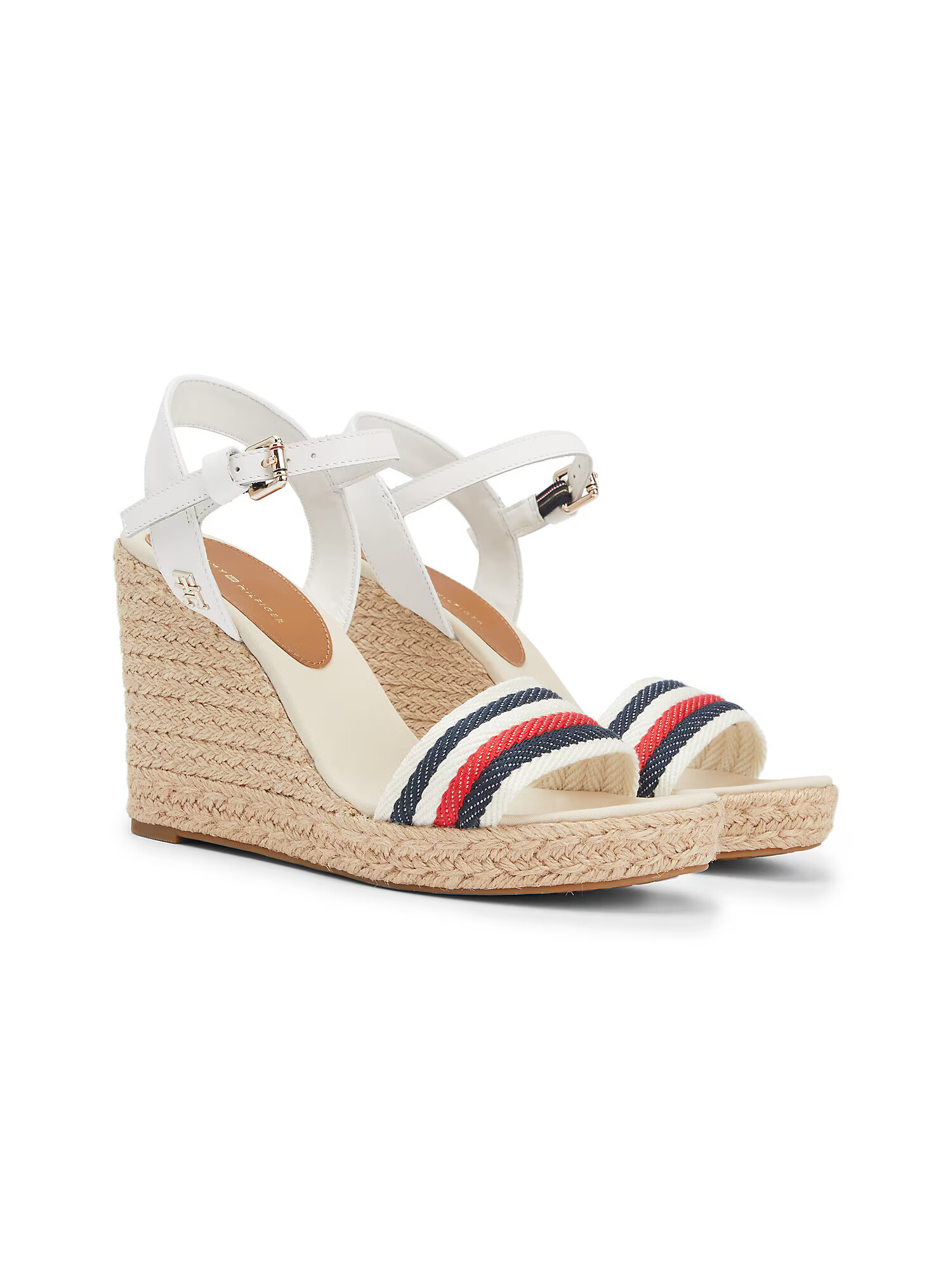 TOMMY HILFIGER Sandale ecru / albastru noapte / roșu - Pled.ro