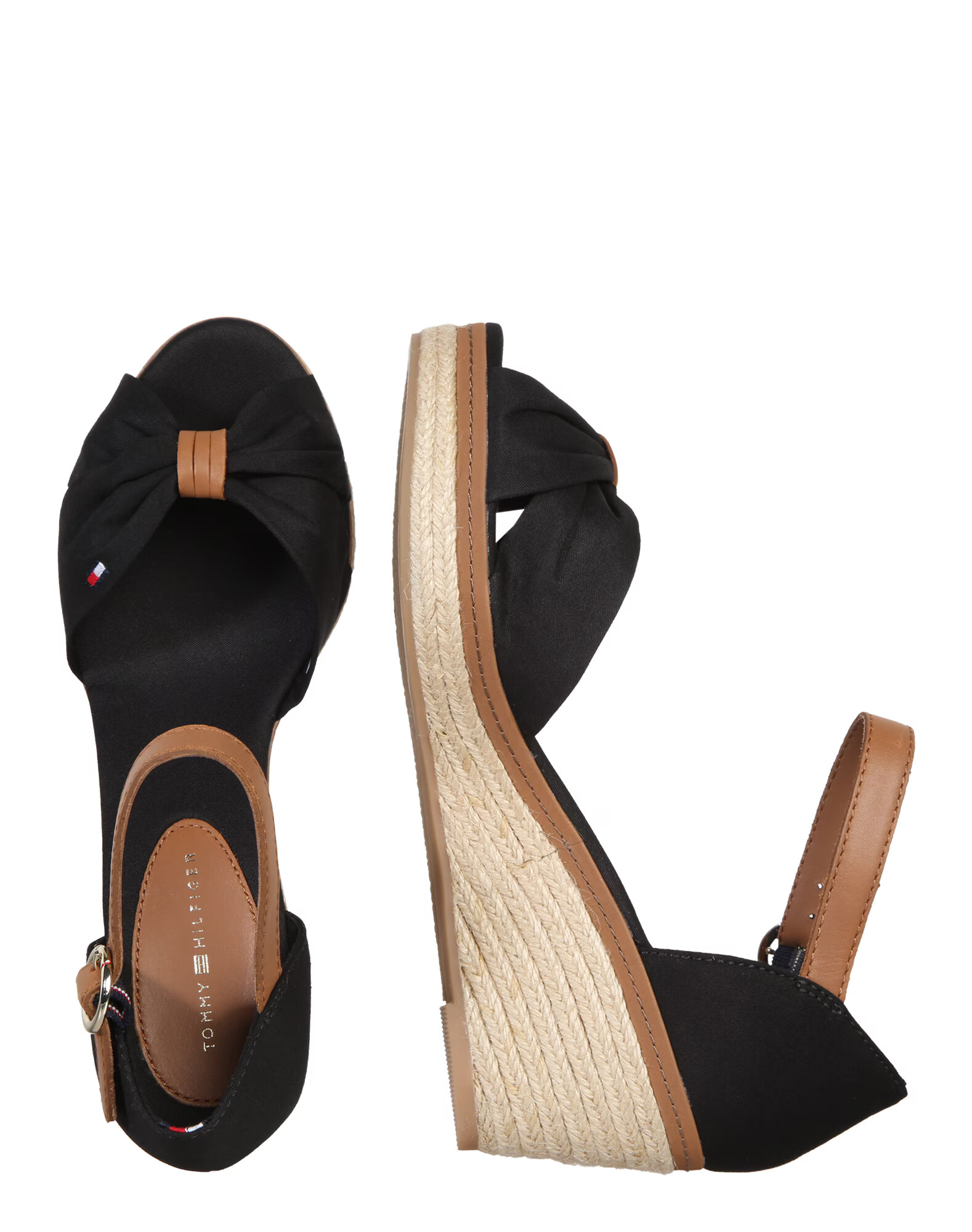 TOMMY HILFIGER Sandale 'Elba' maro coniac / negru - Pled.ro