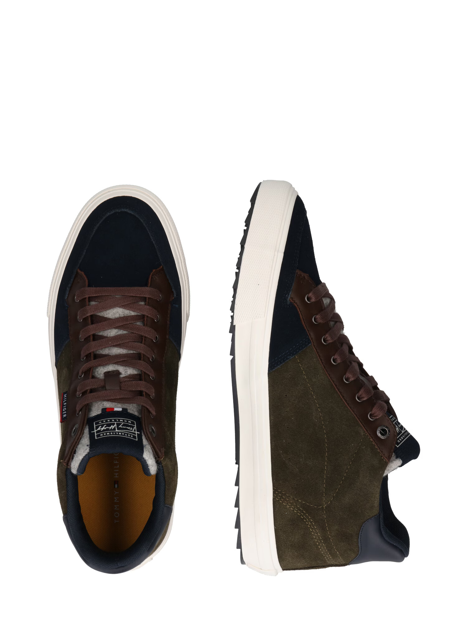 TOMMY HILFIGER Sneaker înalt bleumarin / maro / verde închis / roșu - Pled.ro