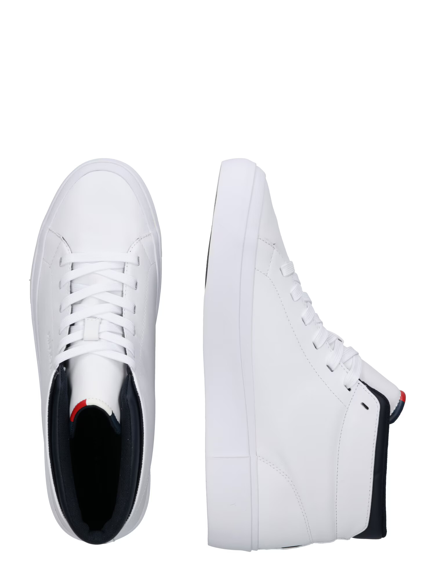 TOMMY HILFIGER Sneaker înalt negru / alb - Pled.ro