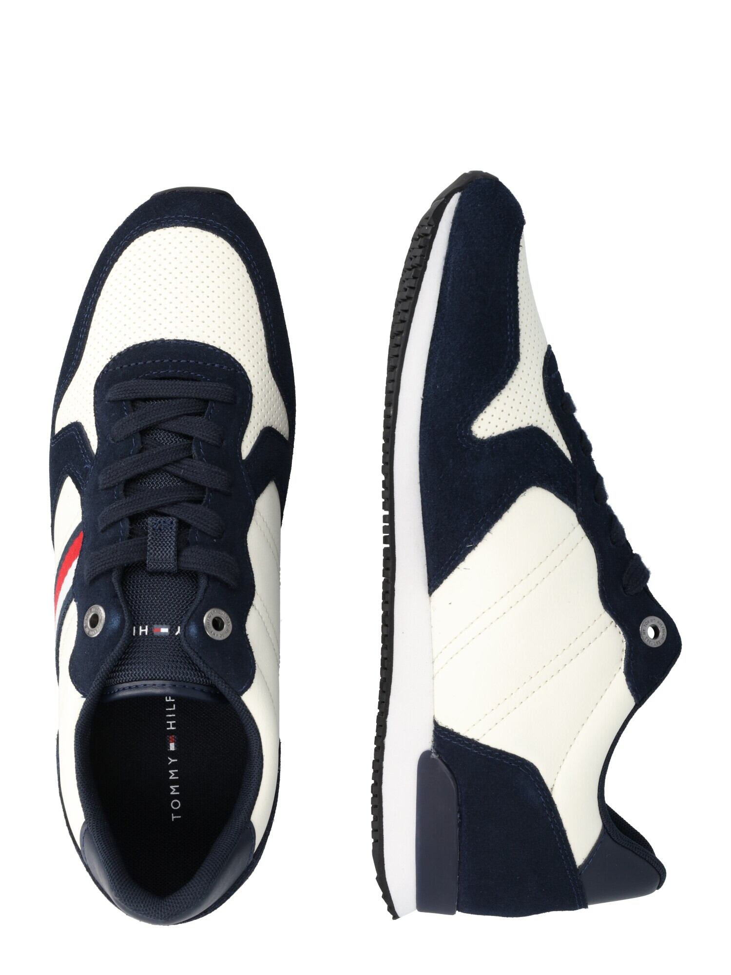 TOMMY HILFIGER Sneaker low alb kitt / bleumarin / roșu / alb - Pled.ro