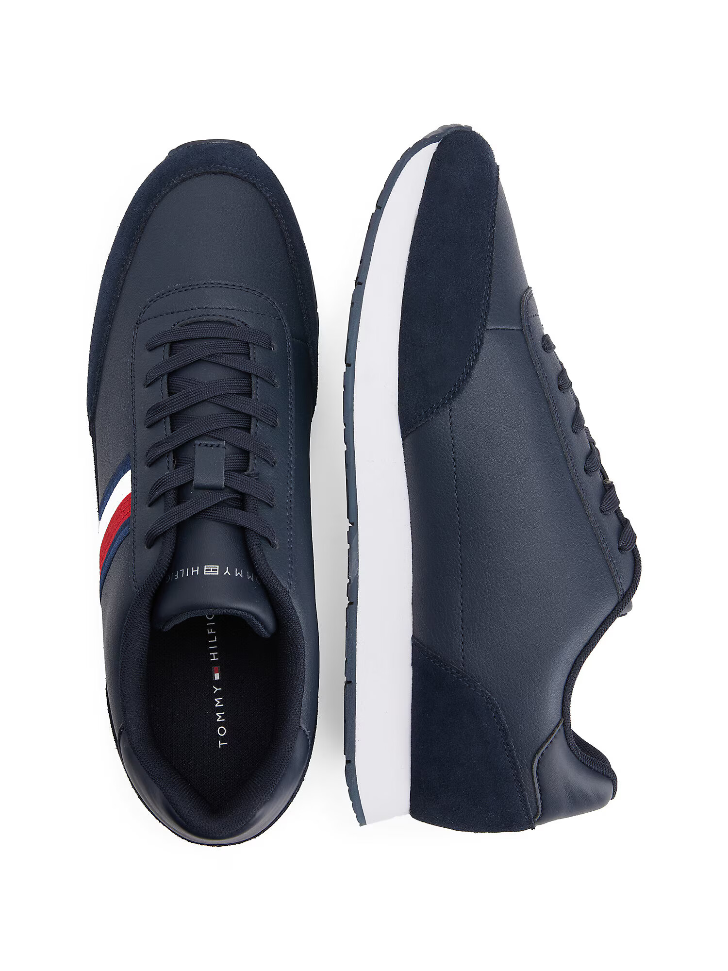 TOMMY HILFIGER Sneaker low albastru închis / roșu / alb - Pled.ro