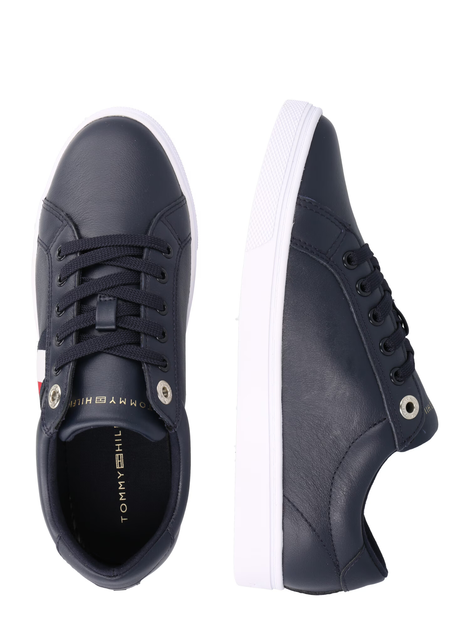 TOMMY HILFIGER Sneaker low albastru închis / roșu / alb - Pled.ro