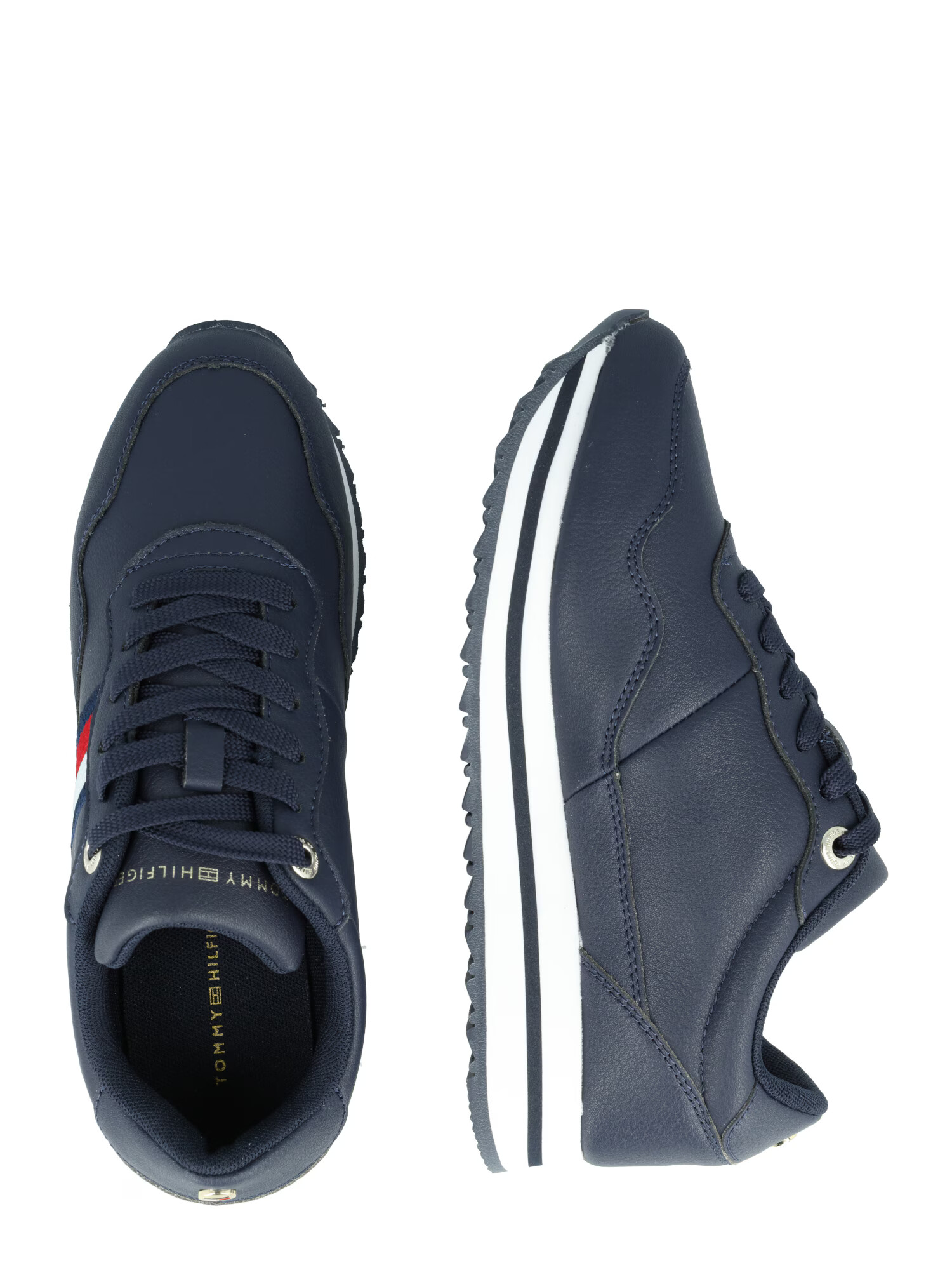 TOMMY HILFIGER Sneaker low bleumarin / roșu / alb - Pled.ro