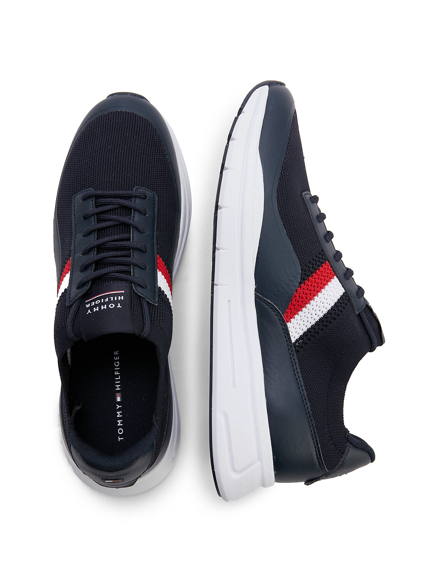 TOMMY HILFIGER Sneaker low albastru închis / roșu / negru / alb - Pled.ro