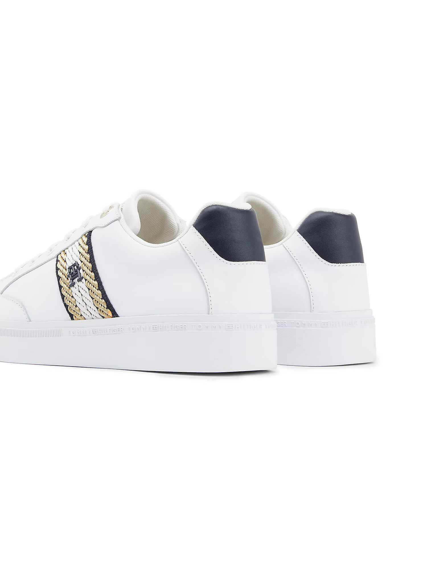 TOMMY HILFIGER Sneaker low auriu / negru / alb - Pled.ro