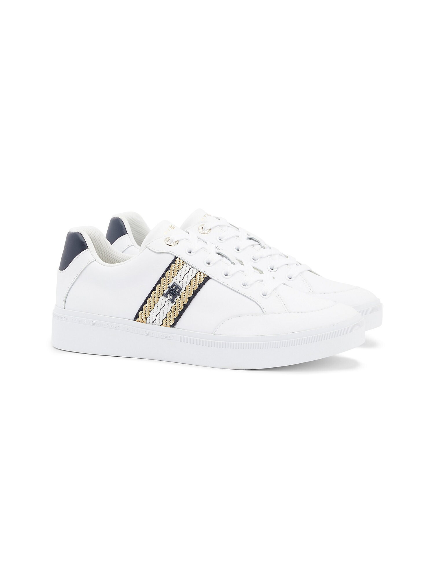 TOMMY HILFIGER Sneaker low auriu / negru / alb - Pled.ro