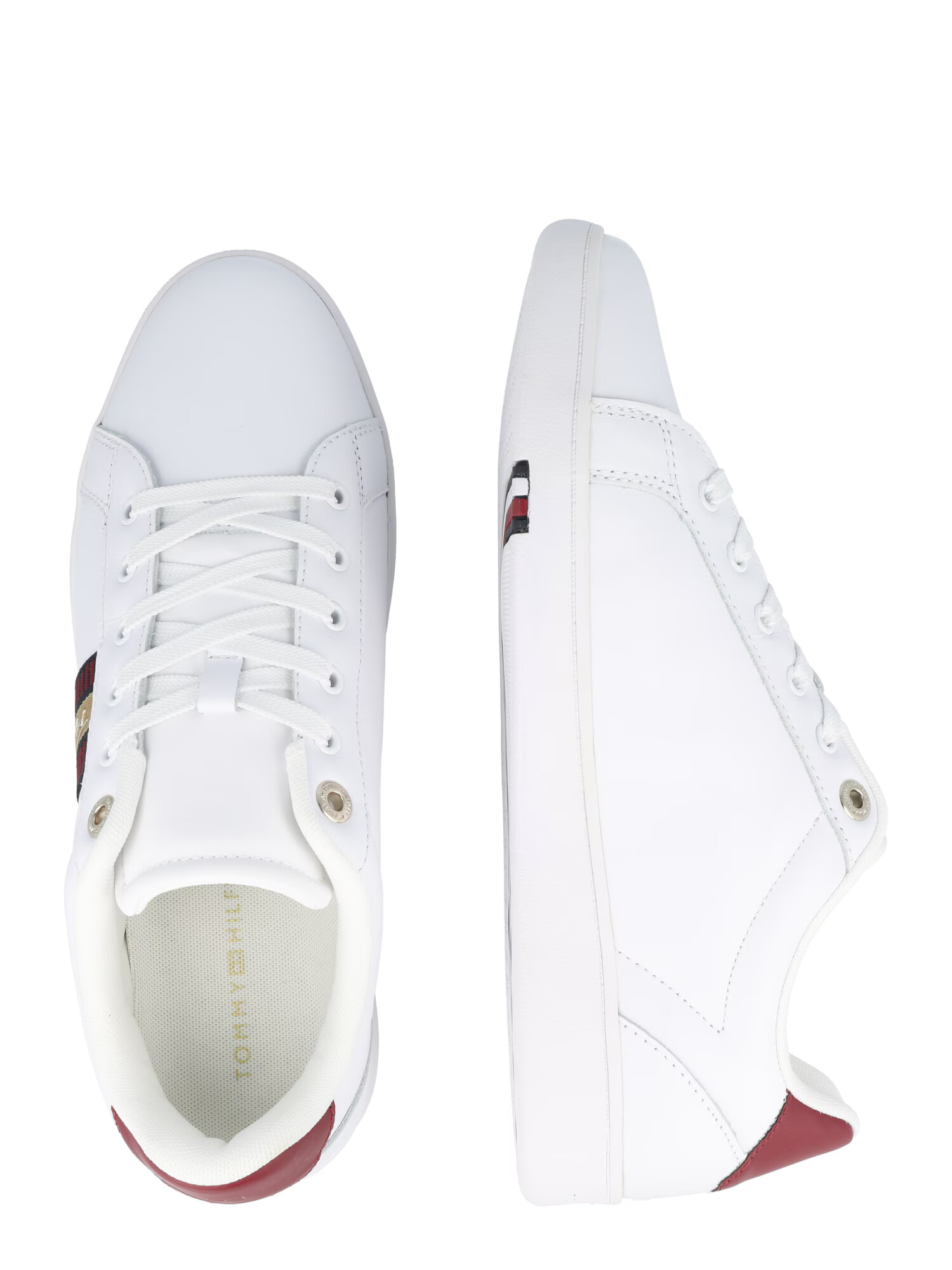 TOMMY HILFIGER Sneaker low auriu / roșu / negru / alb - Pled.ro