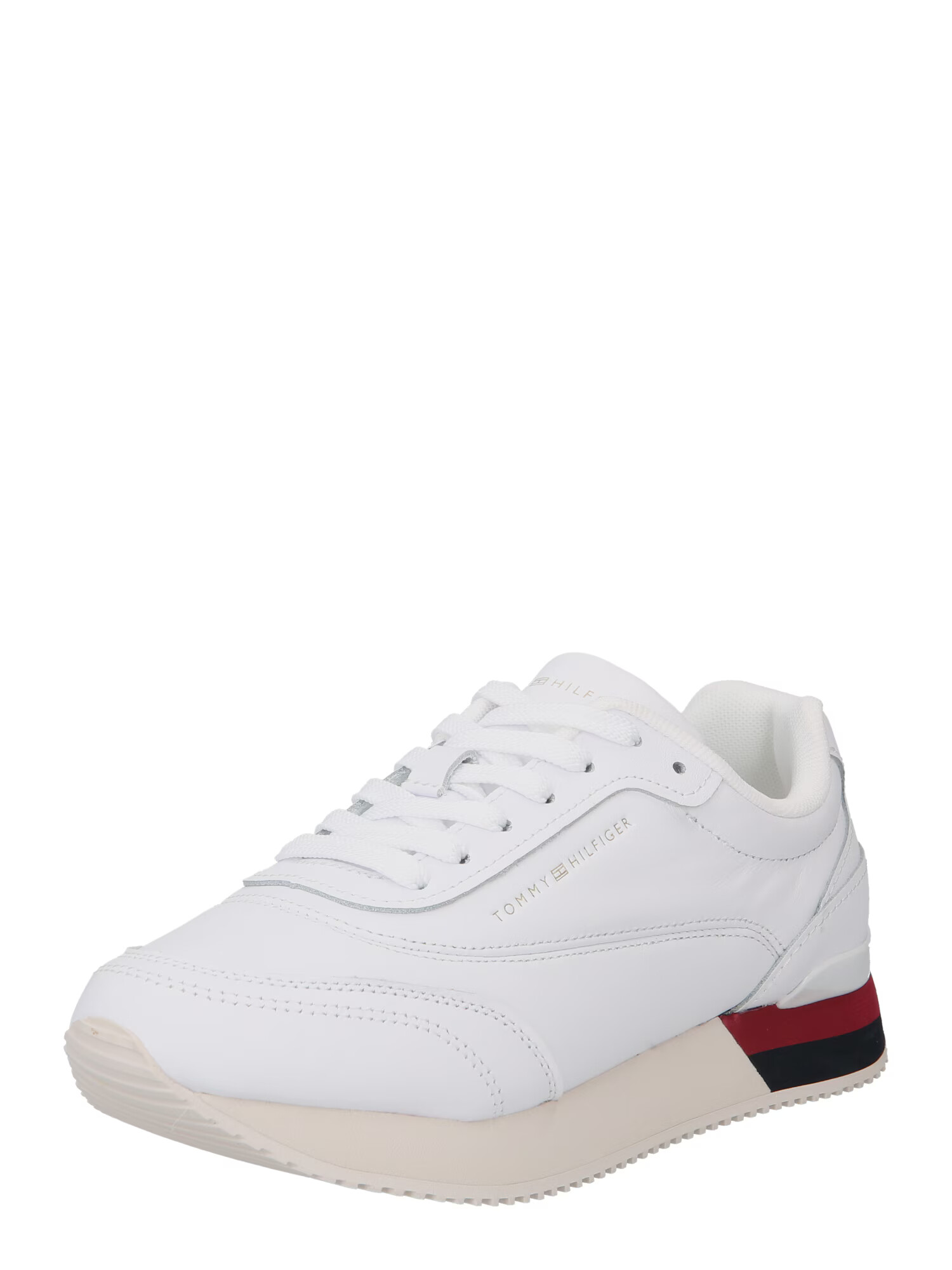 TOMMY HILFIGER Sneaker low bej / bleumarin / roșu / alb - Pled.ro