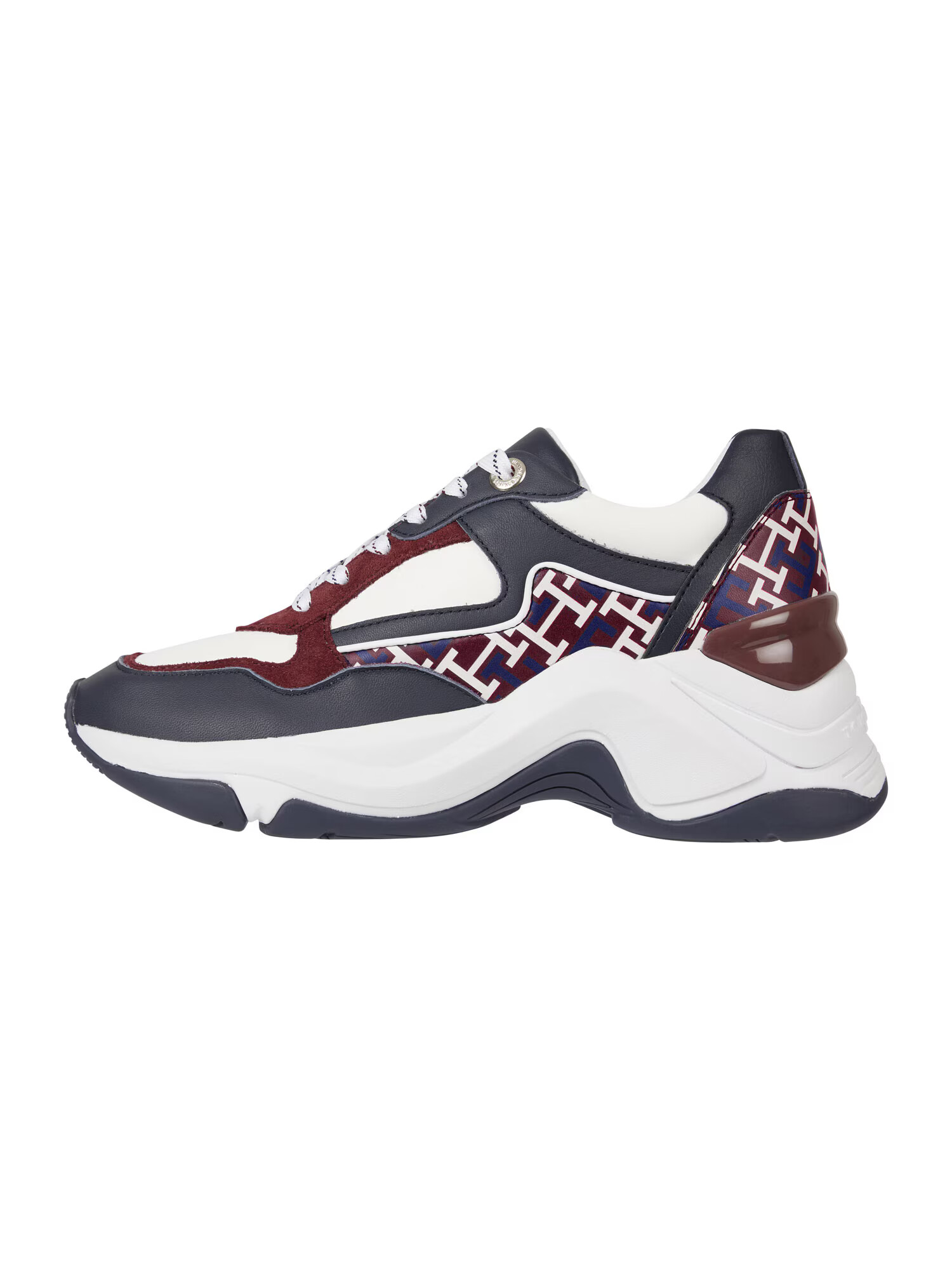 TOMMY HILFIGER Sneaker low bleumarin / albastru cobalt / roșu burgundy / alb - Pled.ro