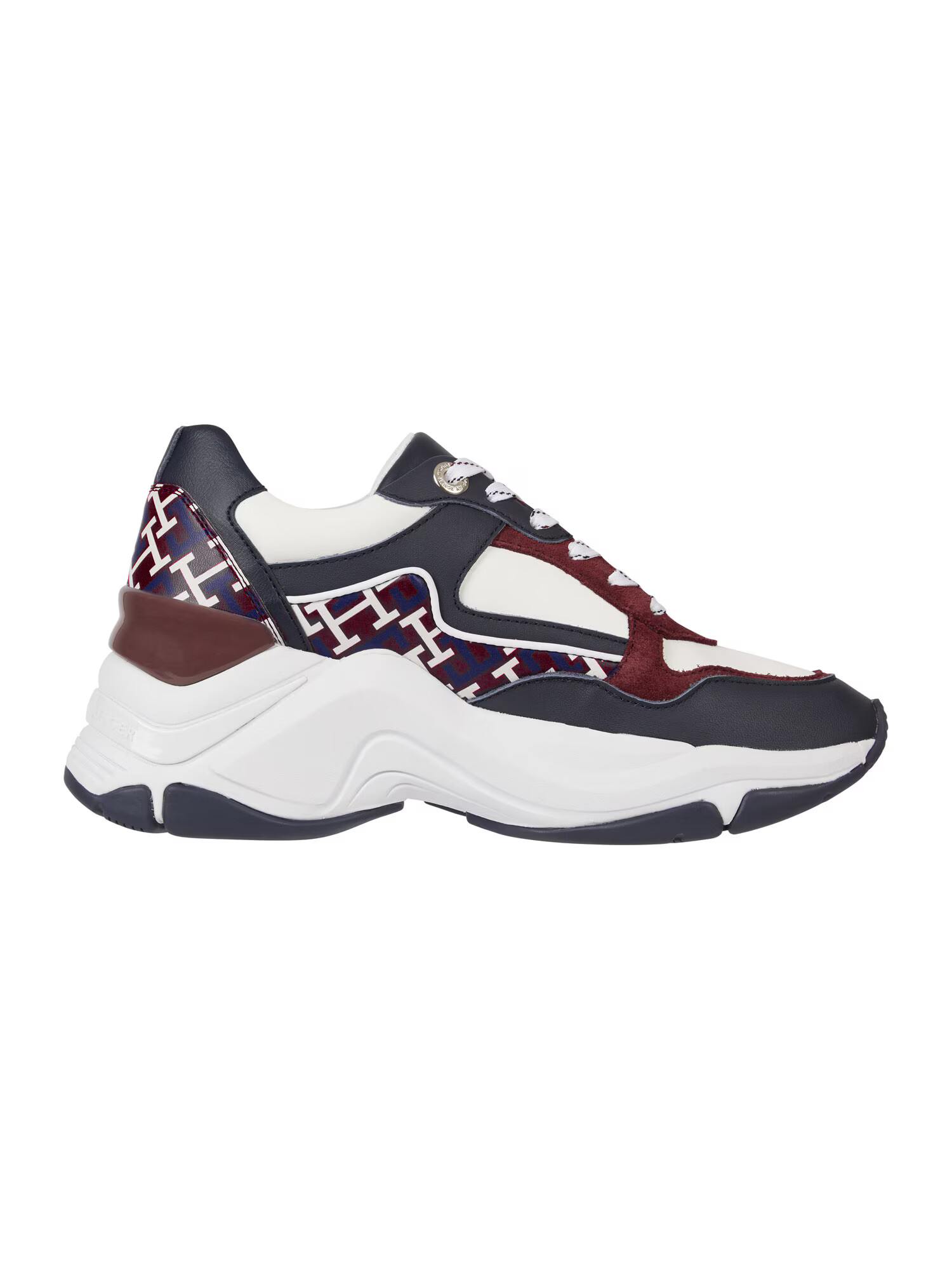 TOMMY HILFIGER Sneaker low bleumarin / albastru cobalt / roșu burgundy / alb - Pled.ro