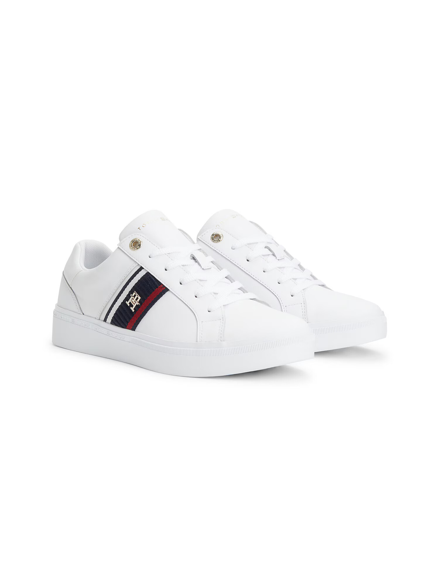 TOMMY HILFIGER Sneaker low bleumarin / auriu / roșu / alb - Pled.ro